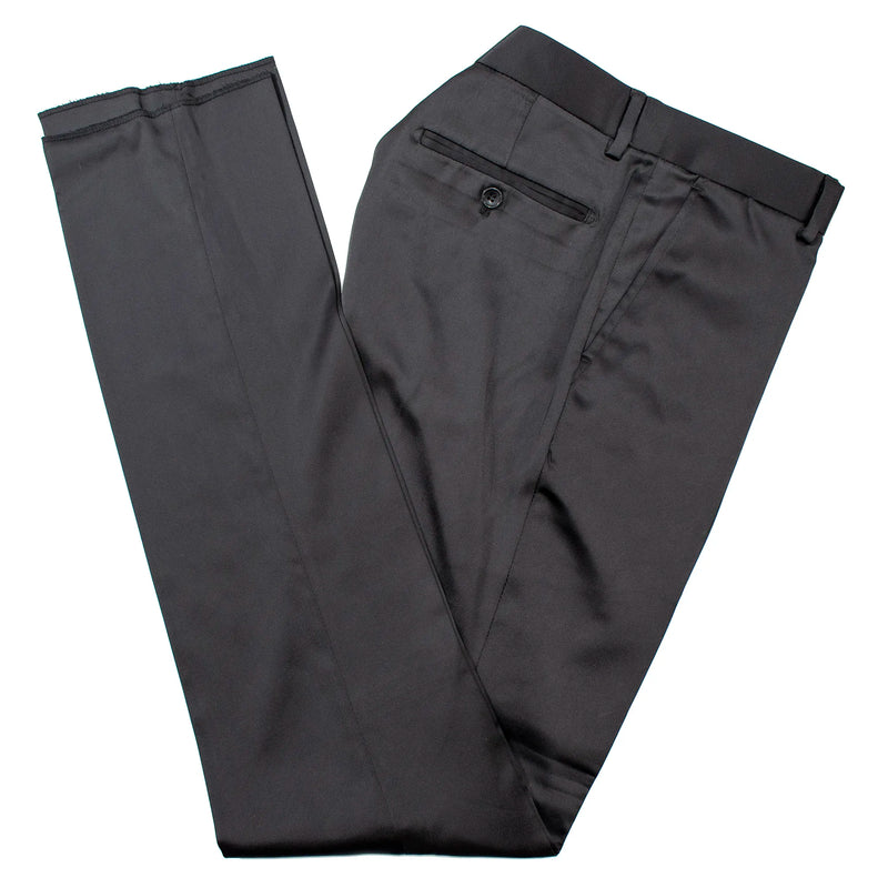 Men's Black Satin 2-Piece Big & Tall Suit