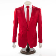 Men's Burgundy Satin 2-Piece Big & Tall Suit