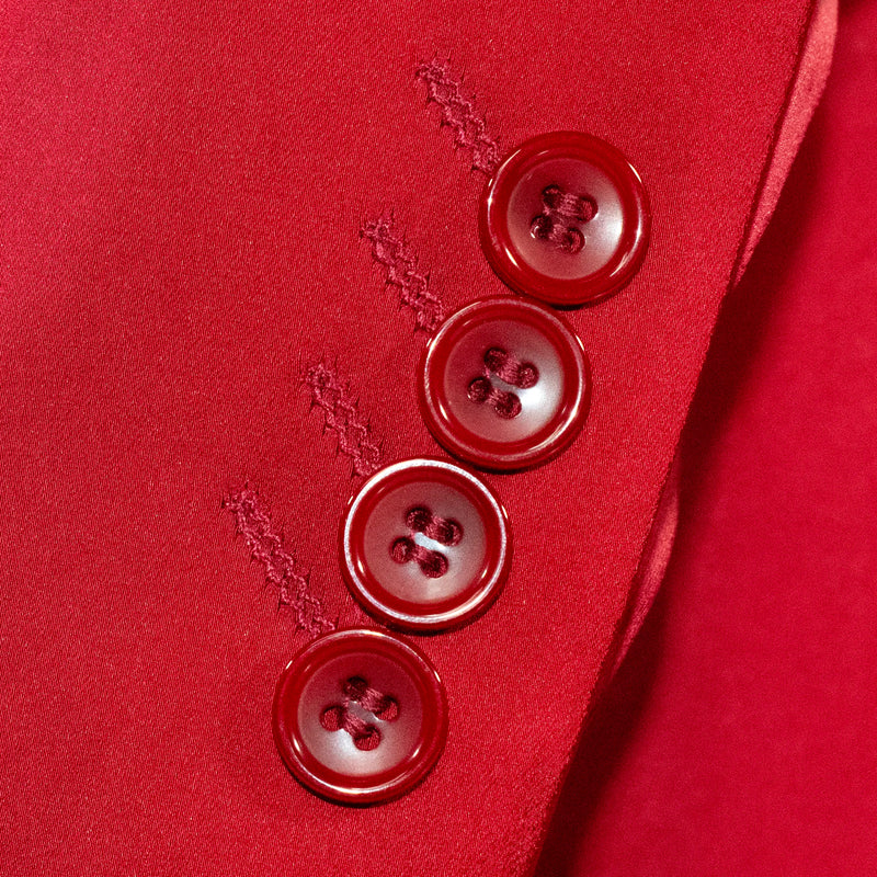 Men's Burgundy Satin 2-Piece Big & Tall Suit