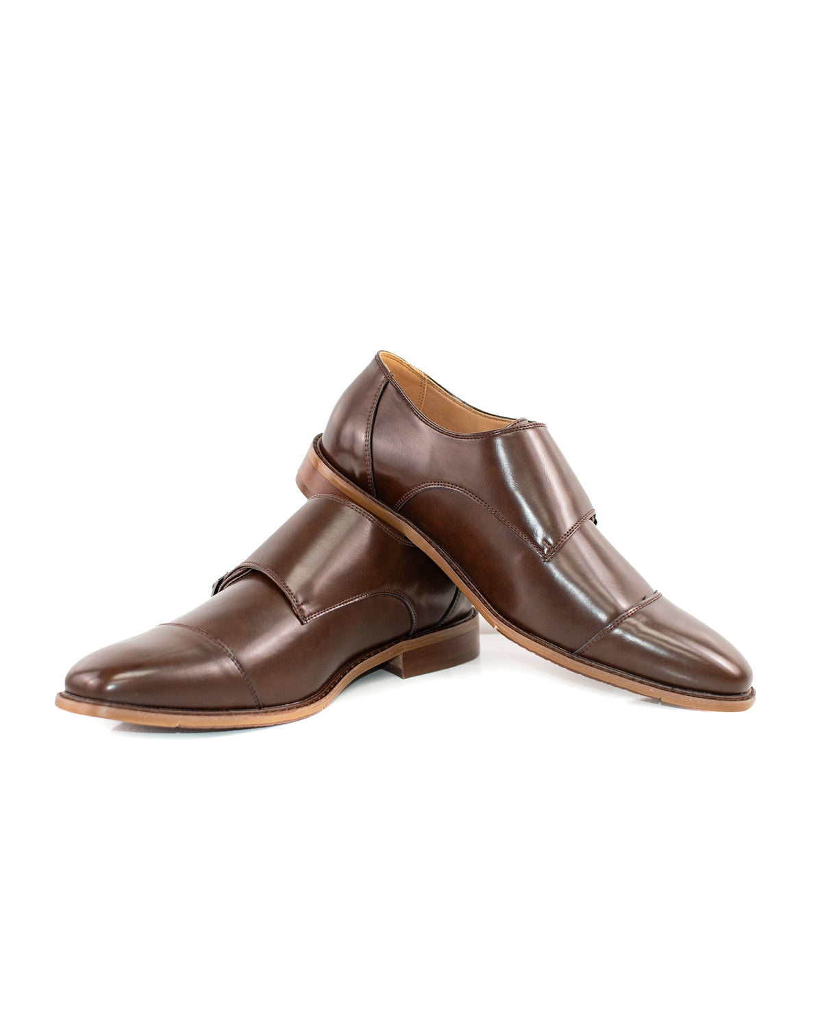 Coffee Brown Double Monk Strap Dress Shoe | Casual View | Dolce Vesta