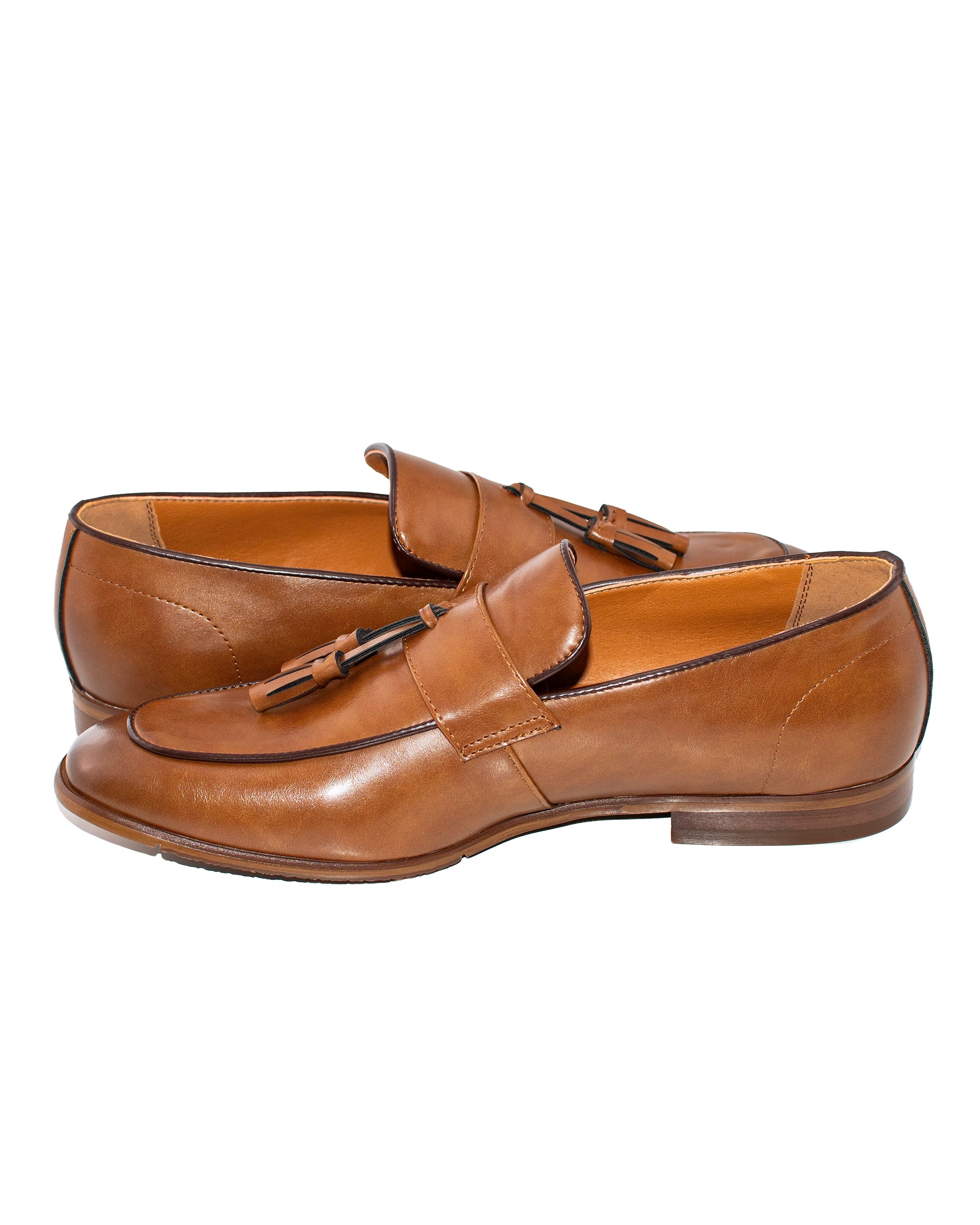 Dark Cognac Tasseled Loafer