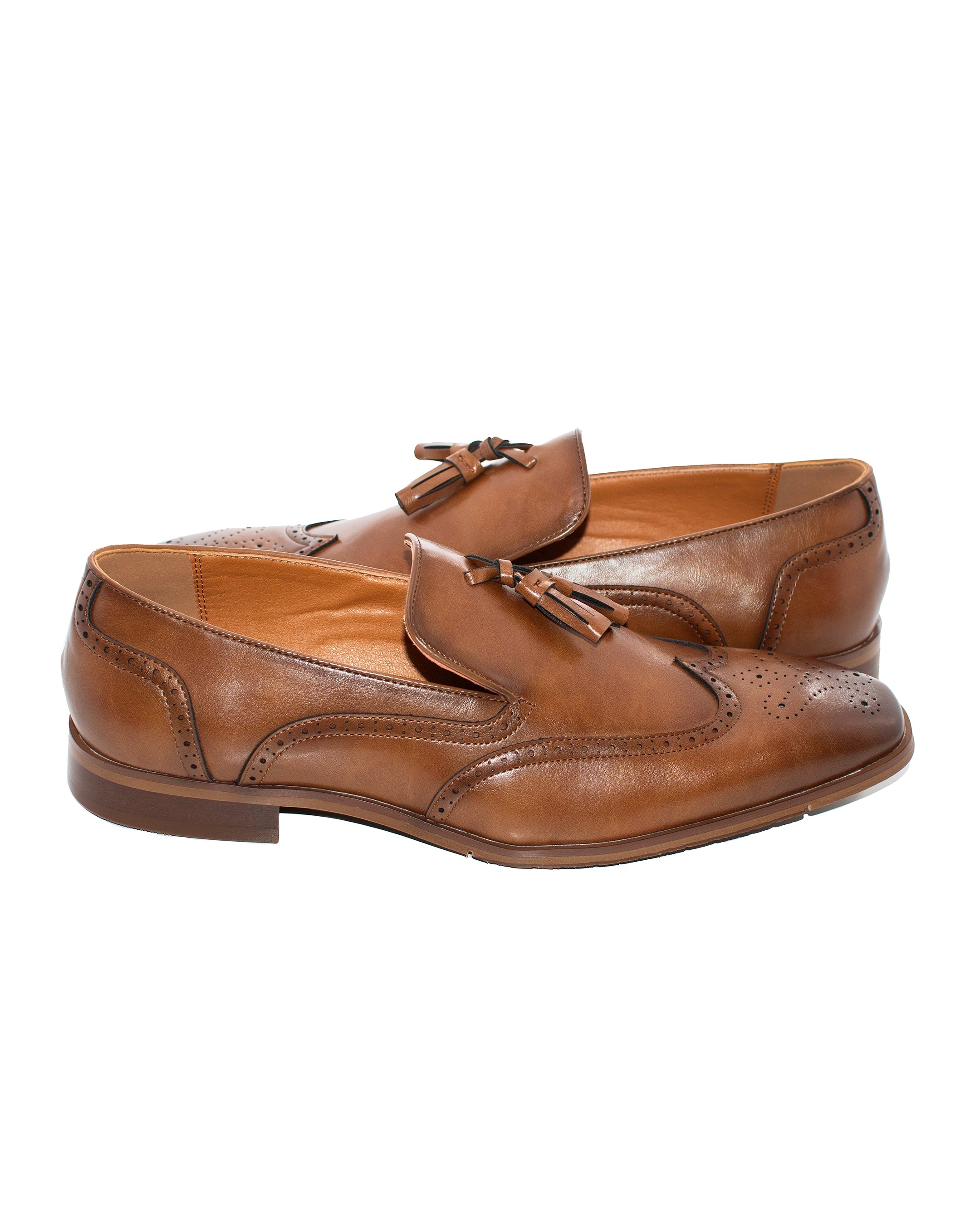 Dark Cognac Tasseled Wingtip Loafer