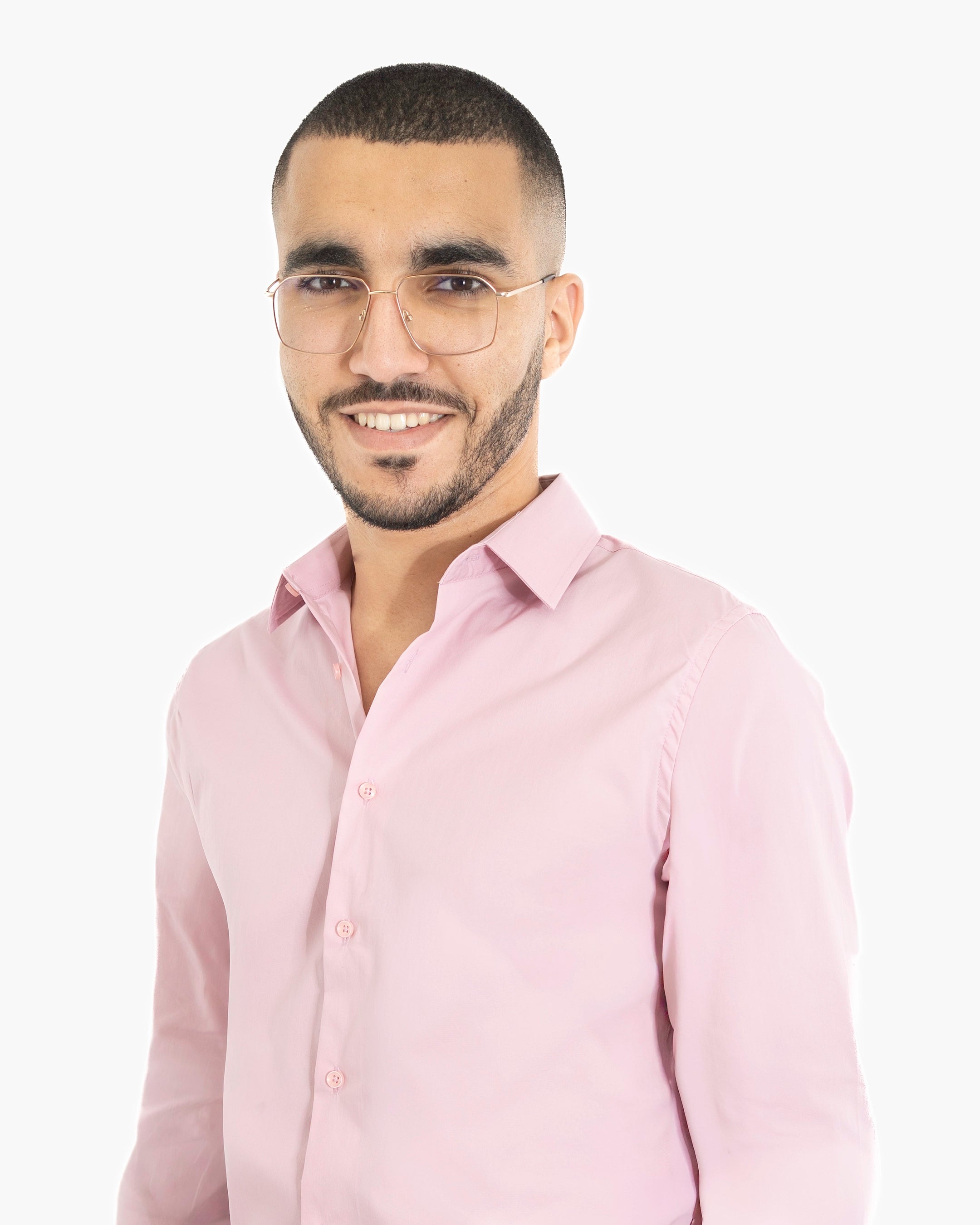 Light Pink Stretch Slim-Fit Dress Shirt