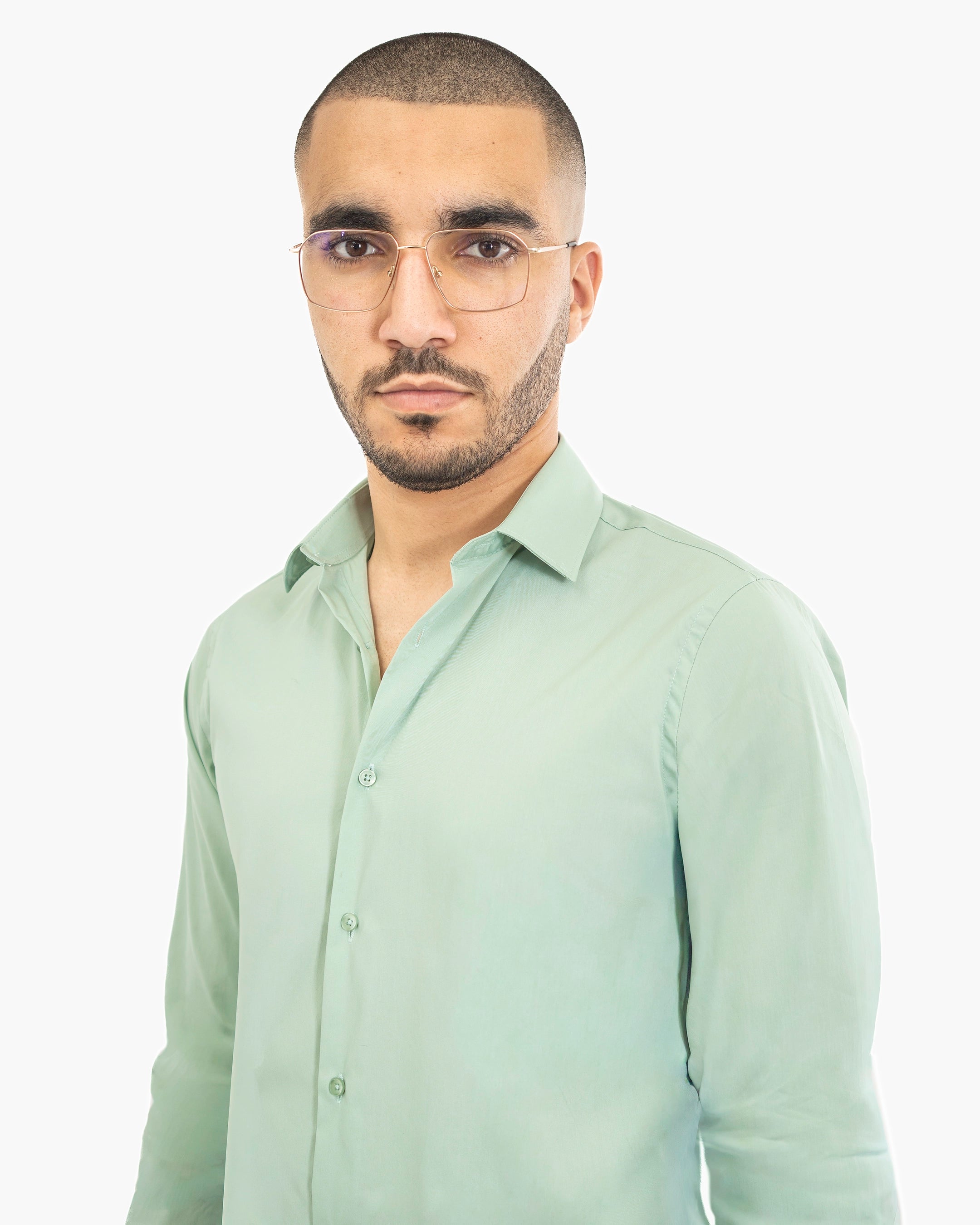 Sage Stretch Slim-Fit Dress Shirt