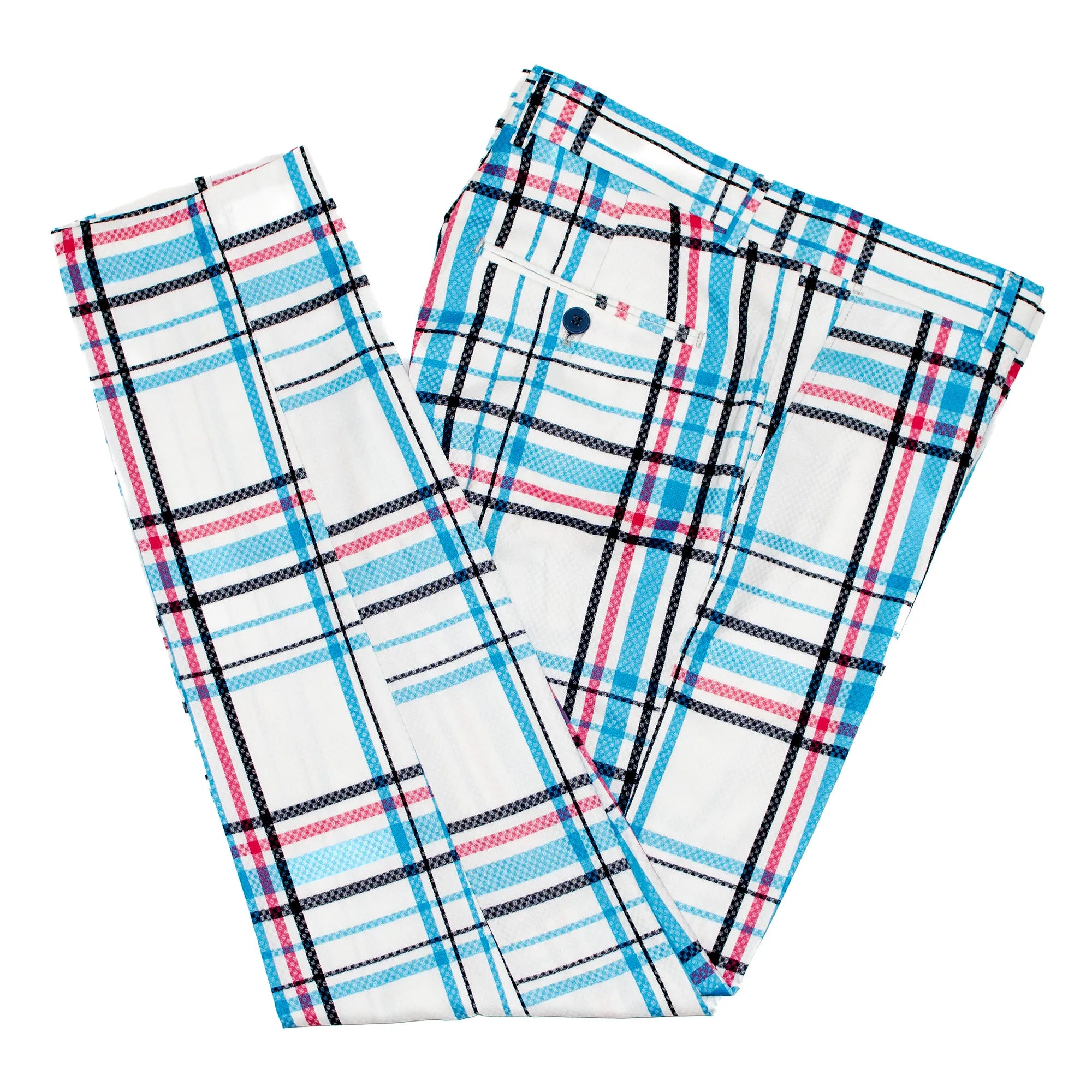 Aqua Regular-Fit Plaid Pants
