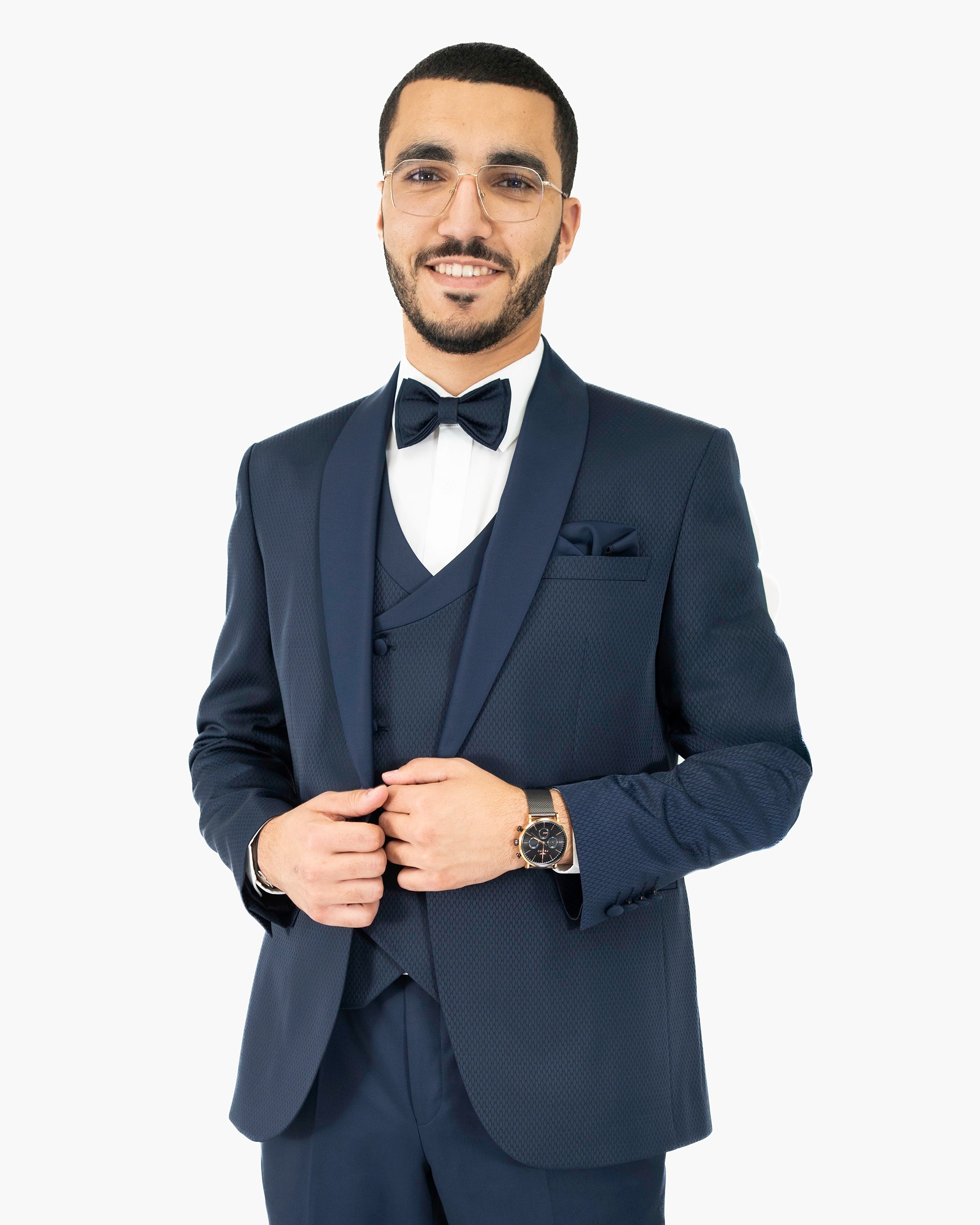 Arthur| Birdseye 3-Piece Tailored-Fit Tuxedo