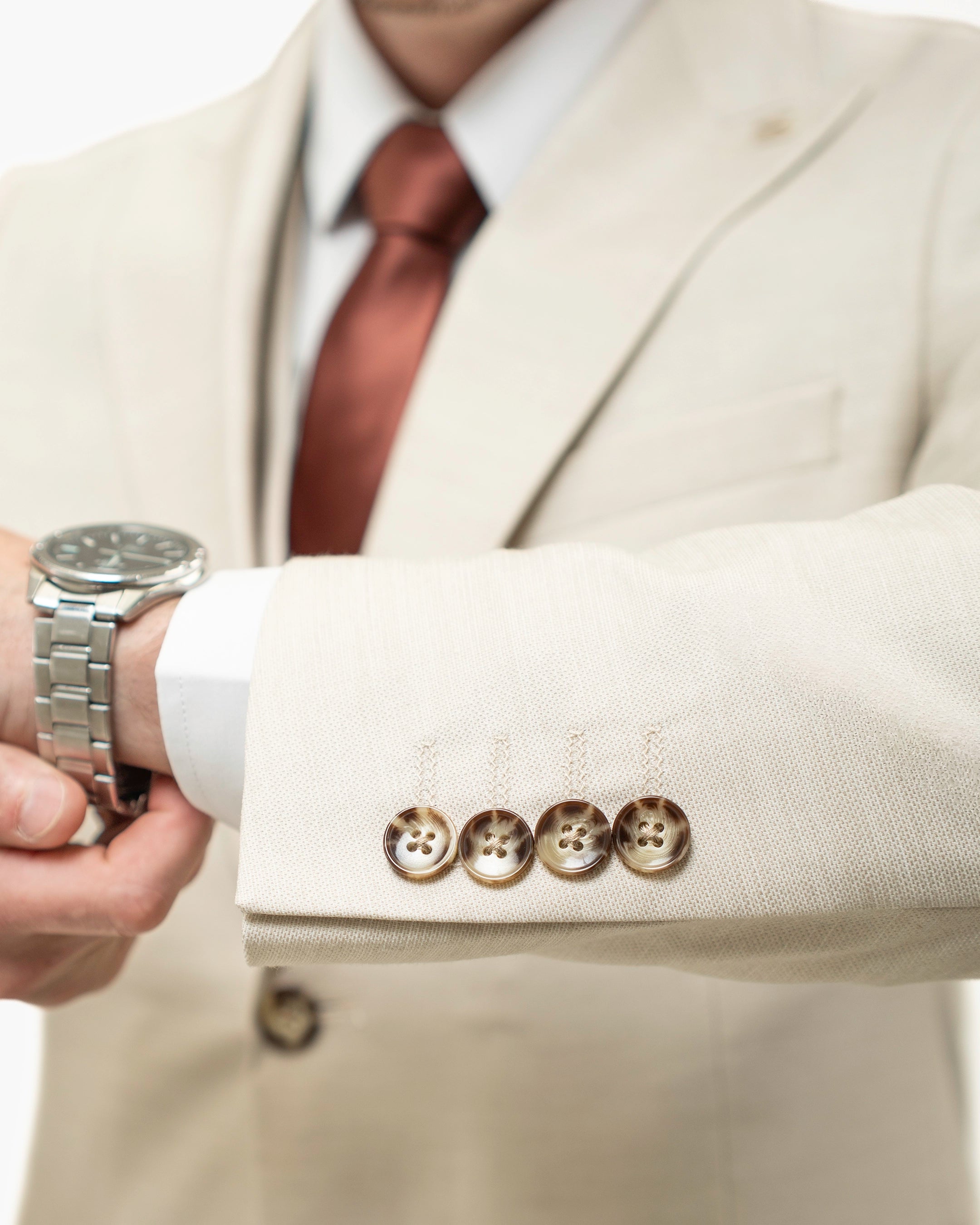 Hugo | Beige 3-Piece Tailored-Fit Suit