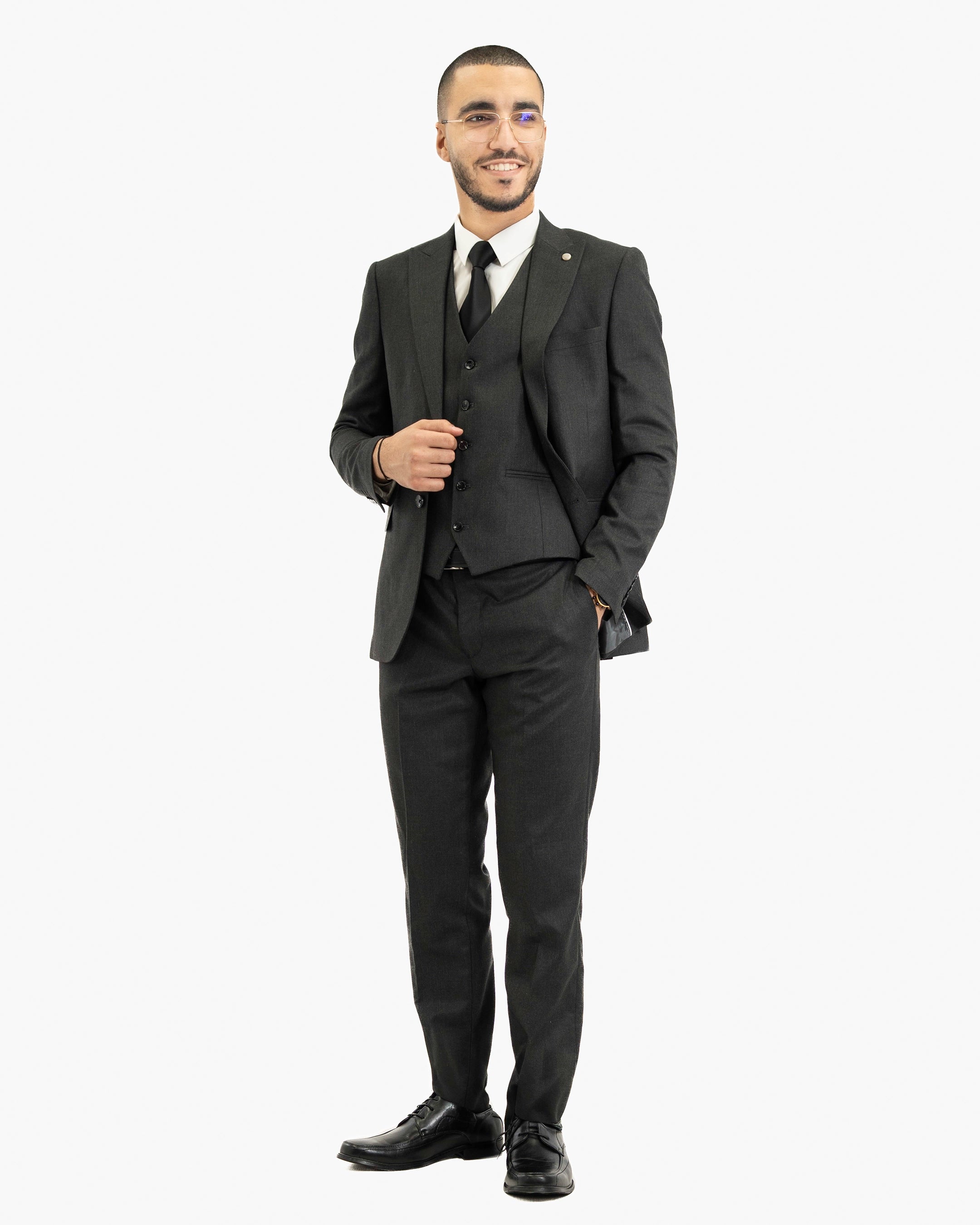 Hugo | Charcoal 3-Piece Tailored-Fit Suit