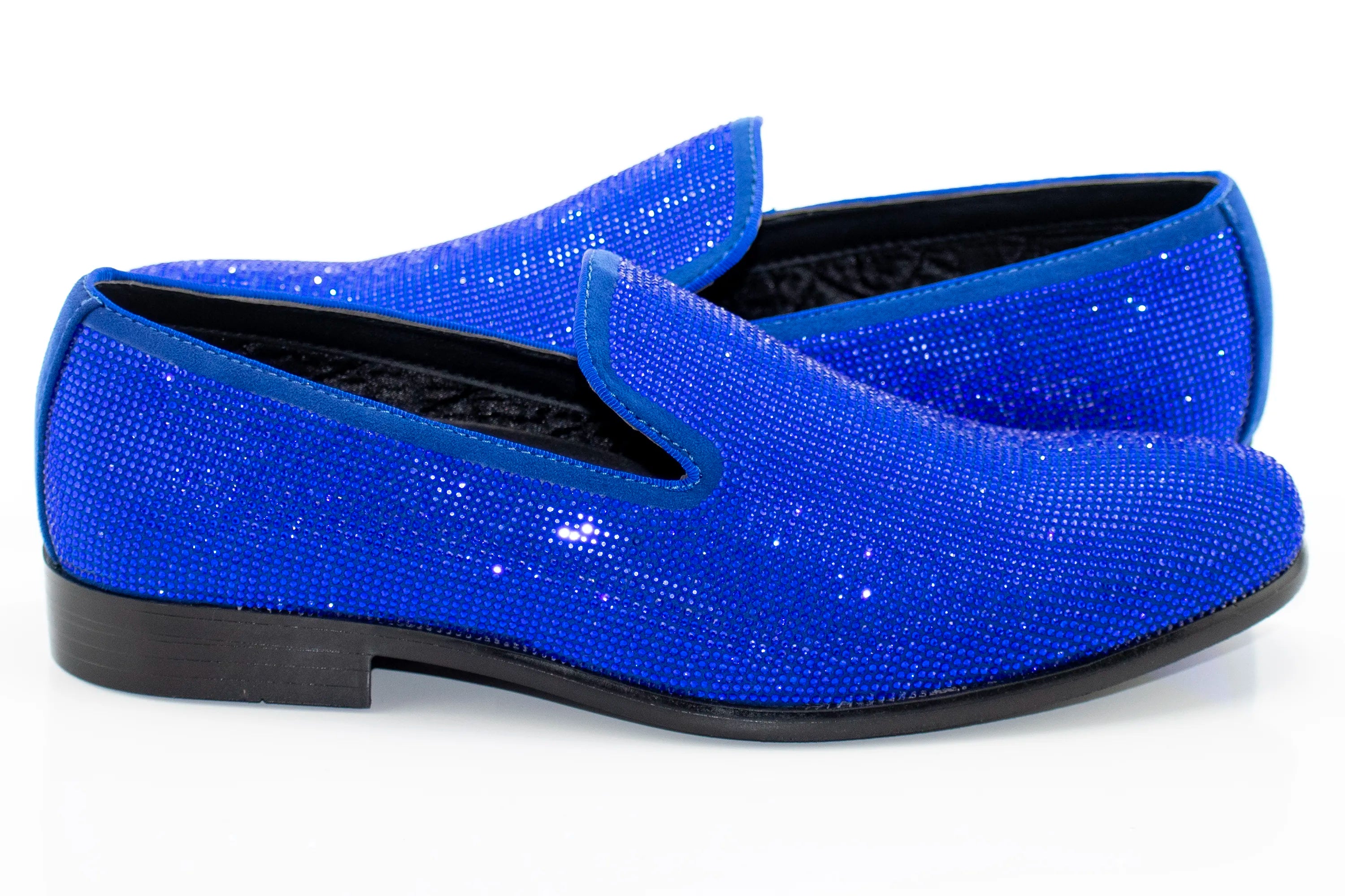 Men's Blue Rhinestone Dress Loafer