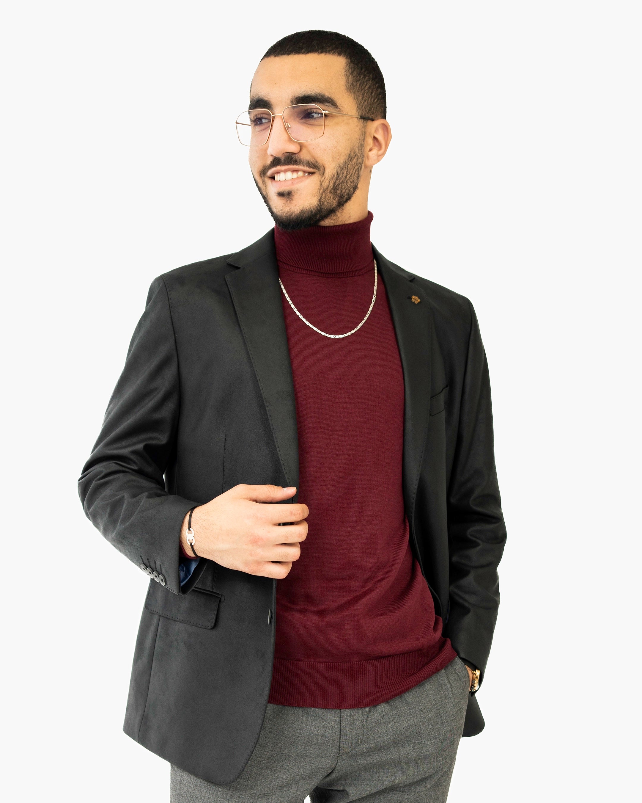 Suede Modern-Fit Sport Jacket