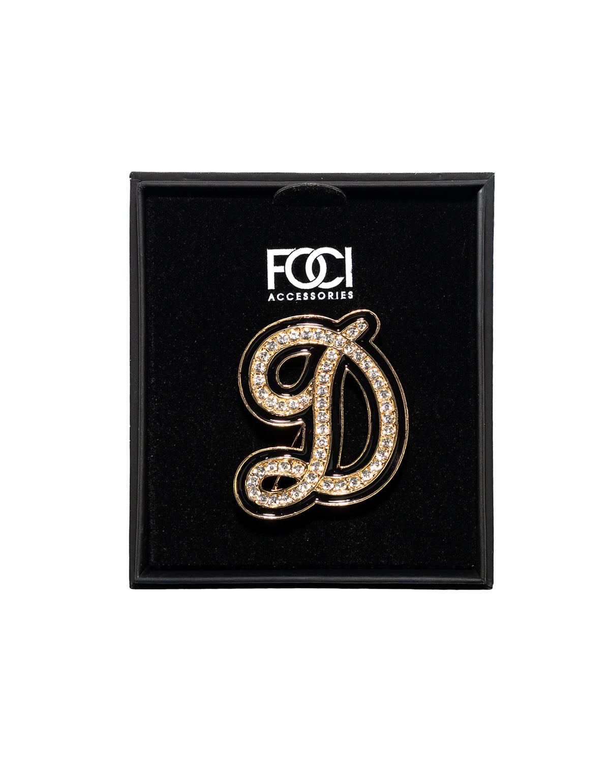 Gold Monogram Lapel Pin "D" | Dolce Vesta