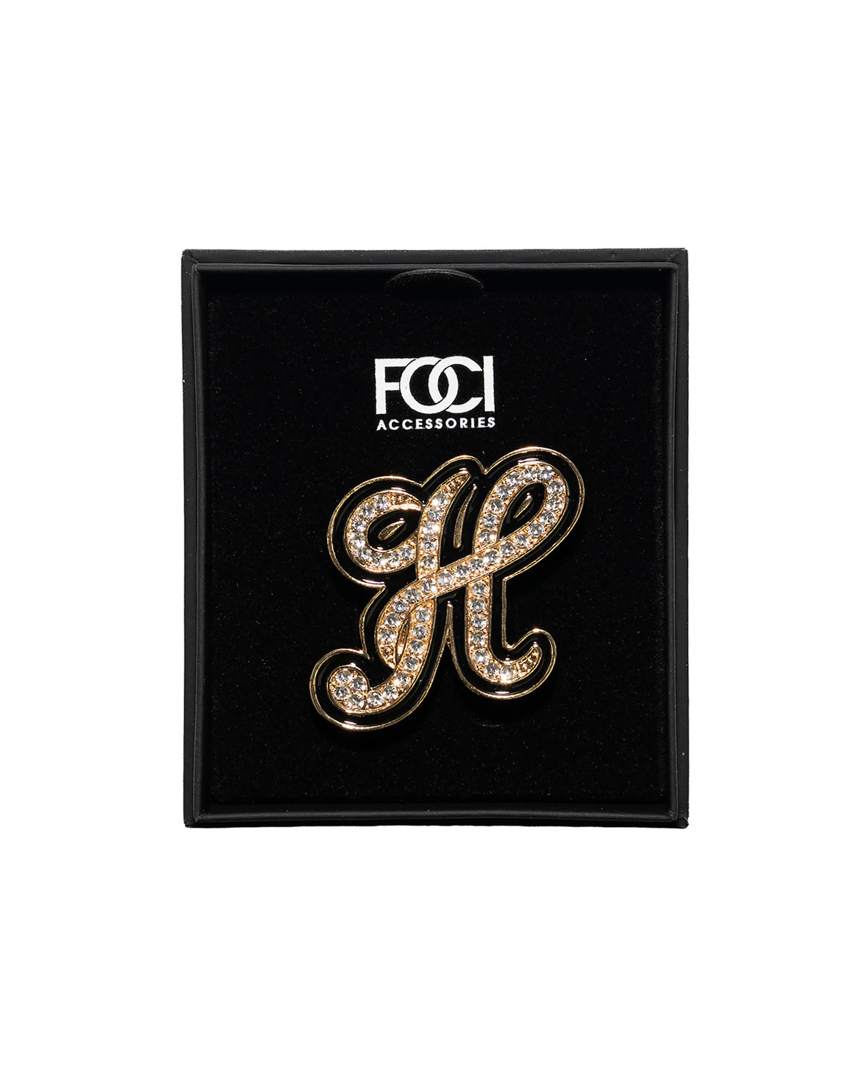 Gold Monogram Lapel Pin "H" | Dolce Vesta