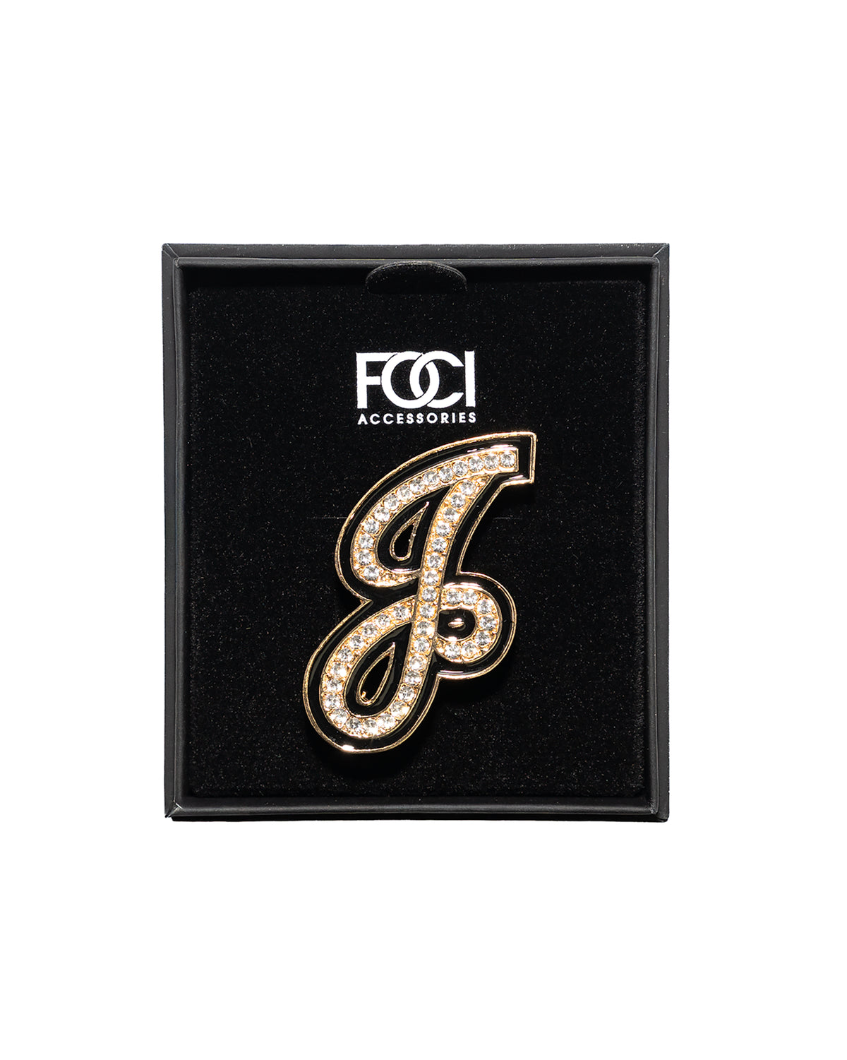 Gold Monogram Lapel Pin "J" | Dolce Vesta