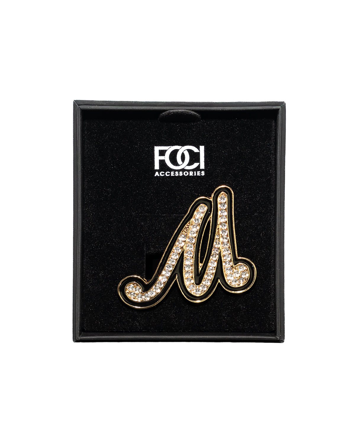 Gold Monogram Lapel Pin "M" | Dolce Vesta