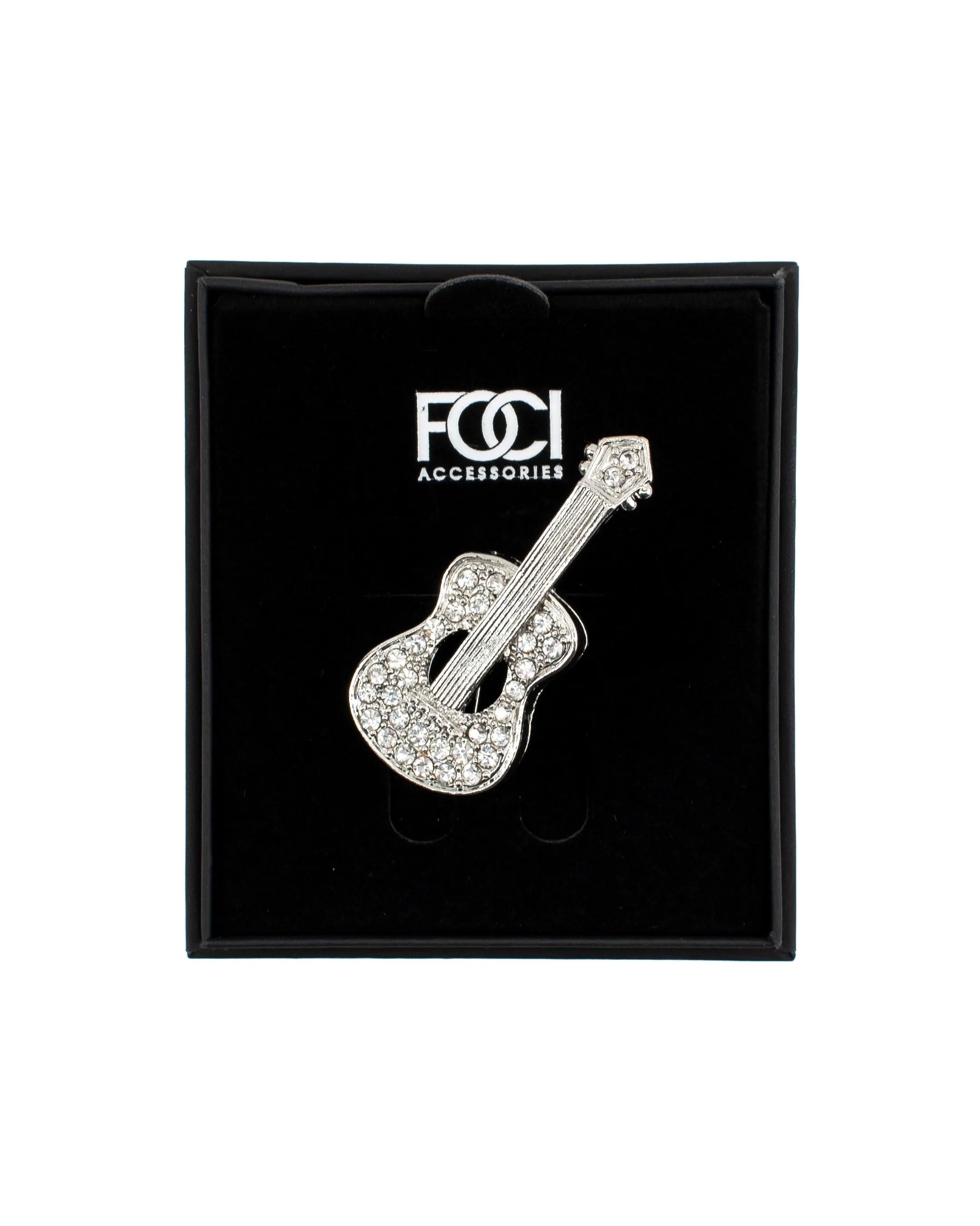 Crystal Guitarron Lapel Pin