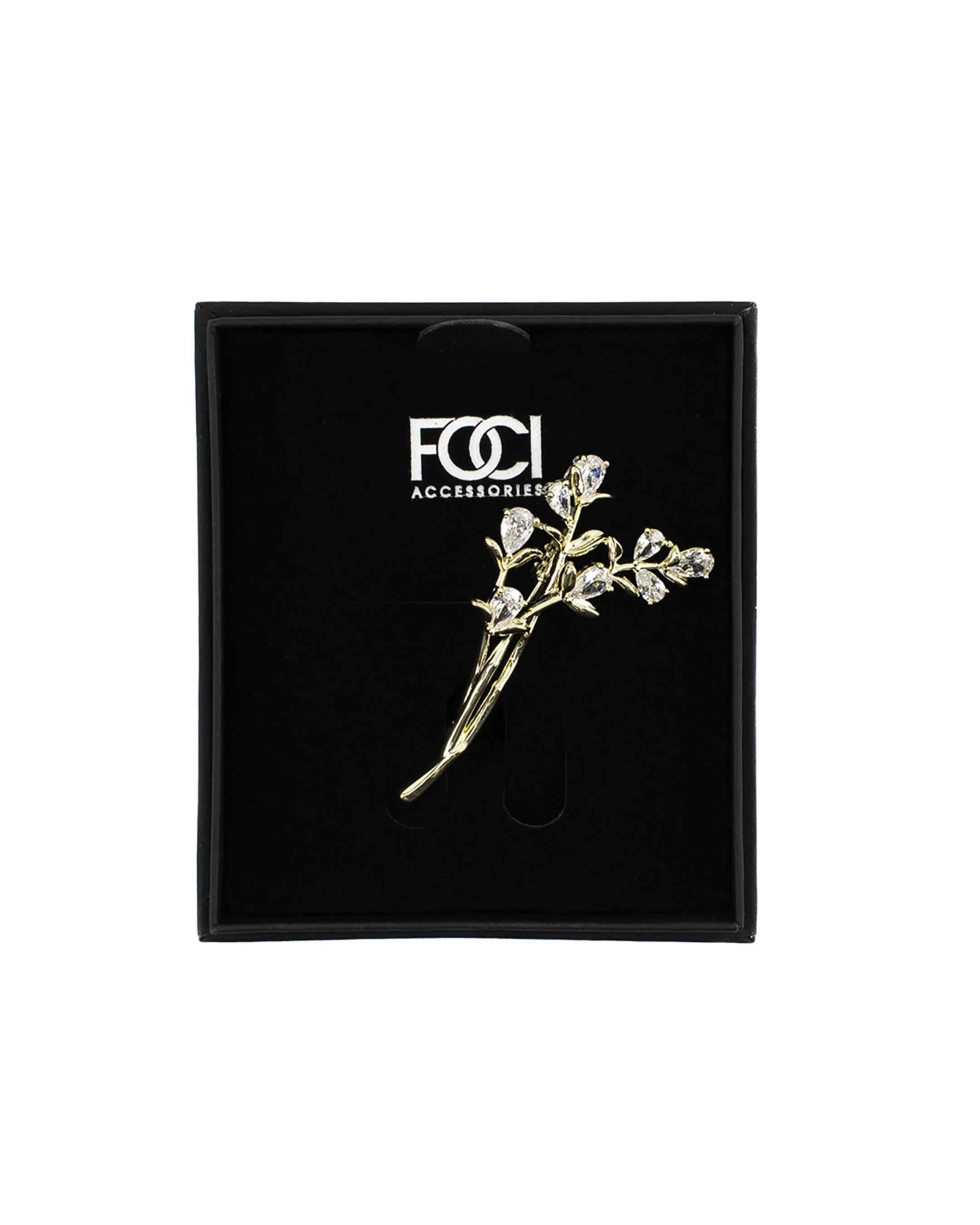 Crystal bouquet Lapel Pin