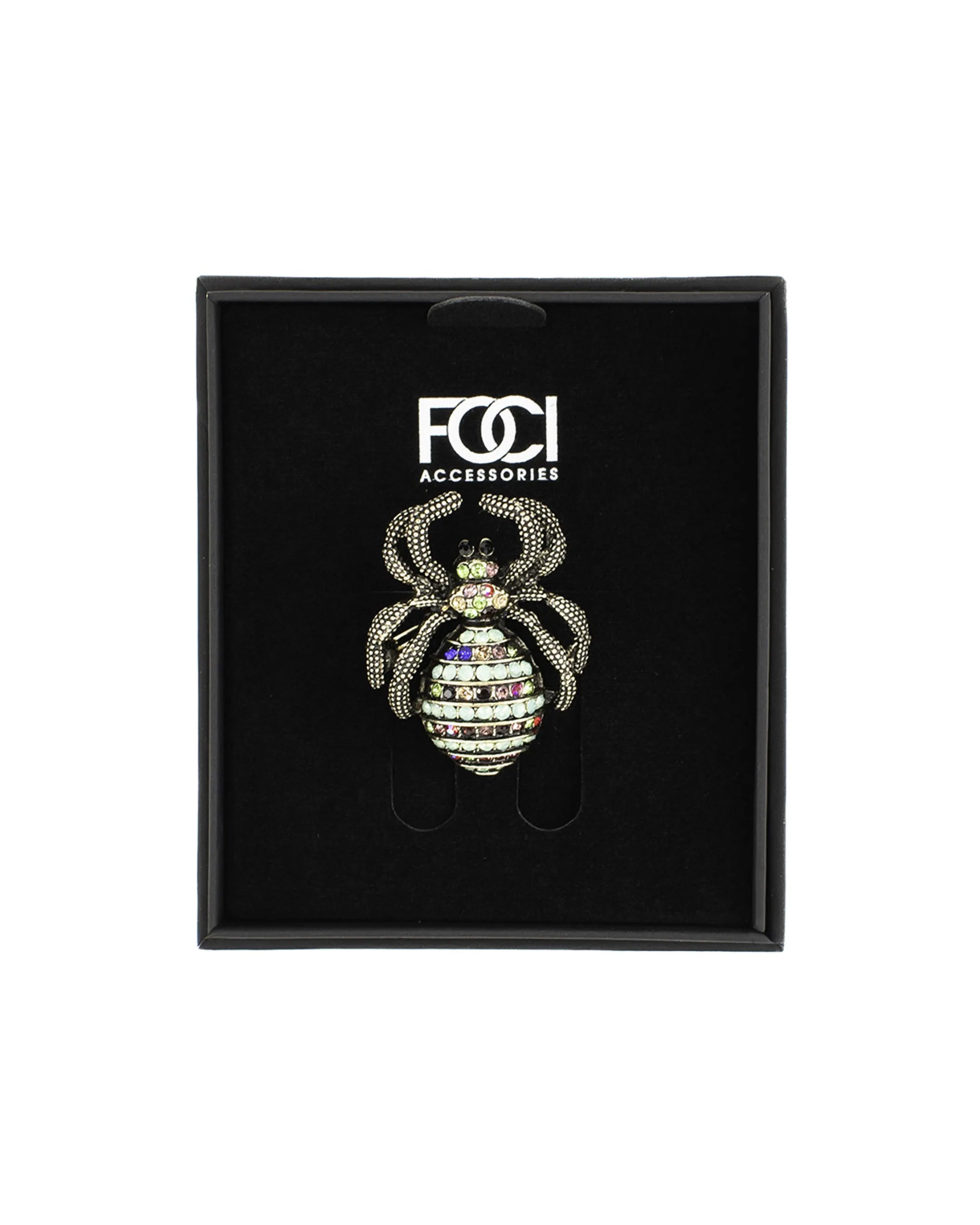 Jeweled Spider Lapel Pin