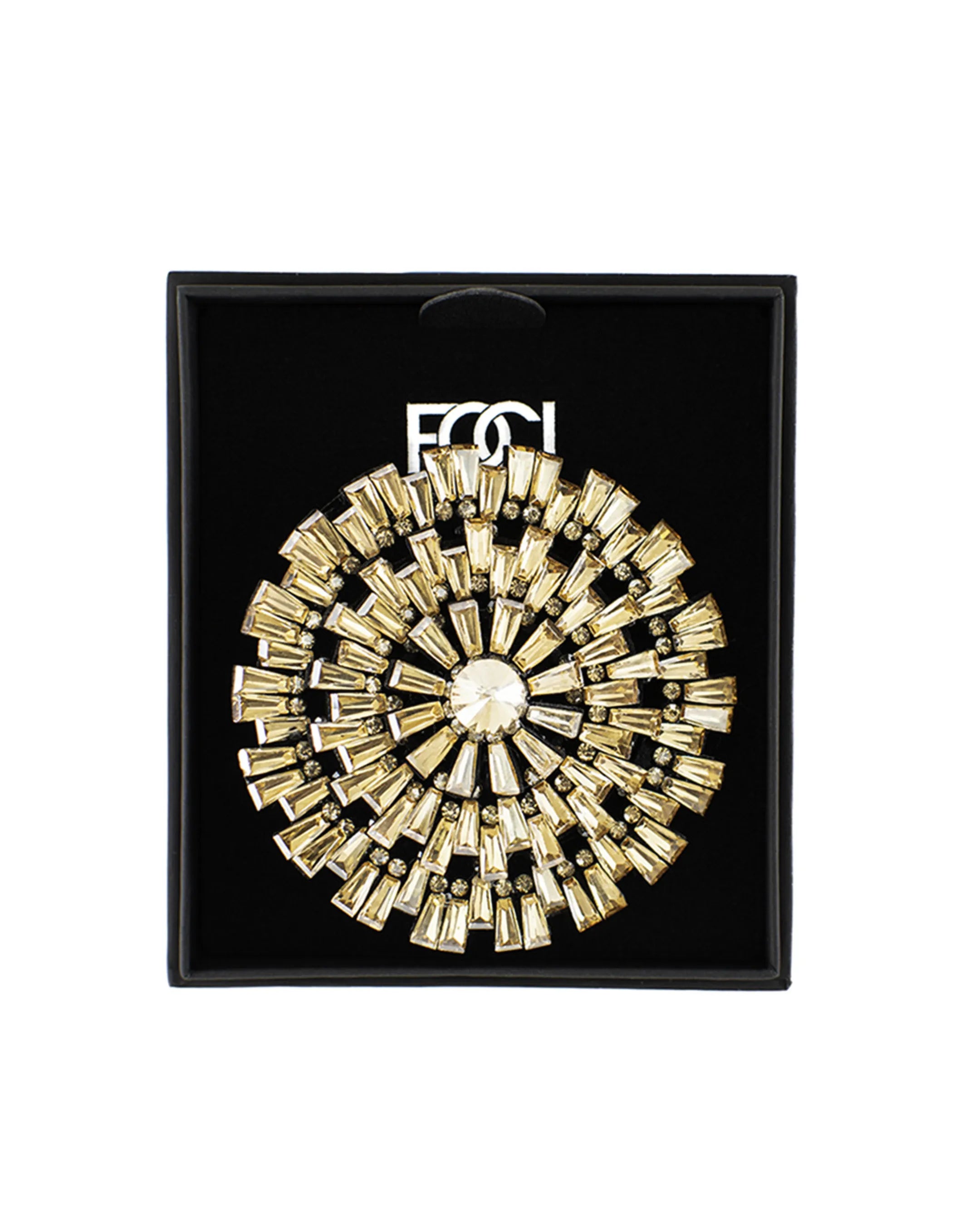 Jeweled Sunburst Lapel Pin
