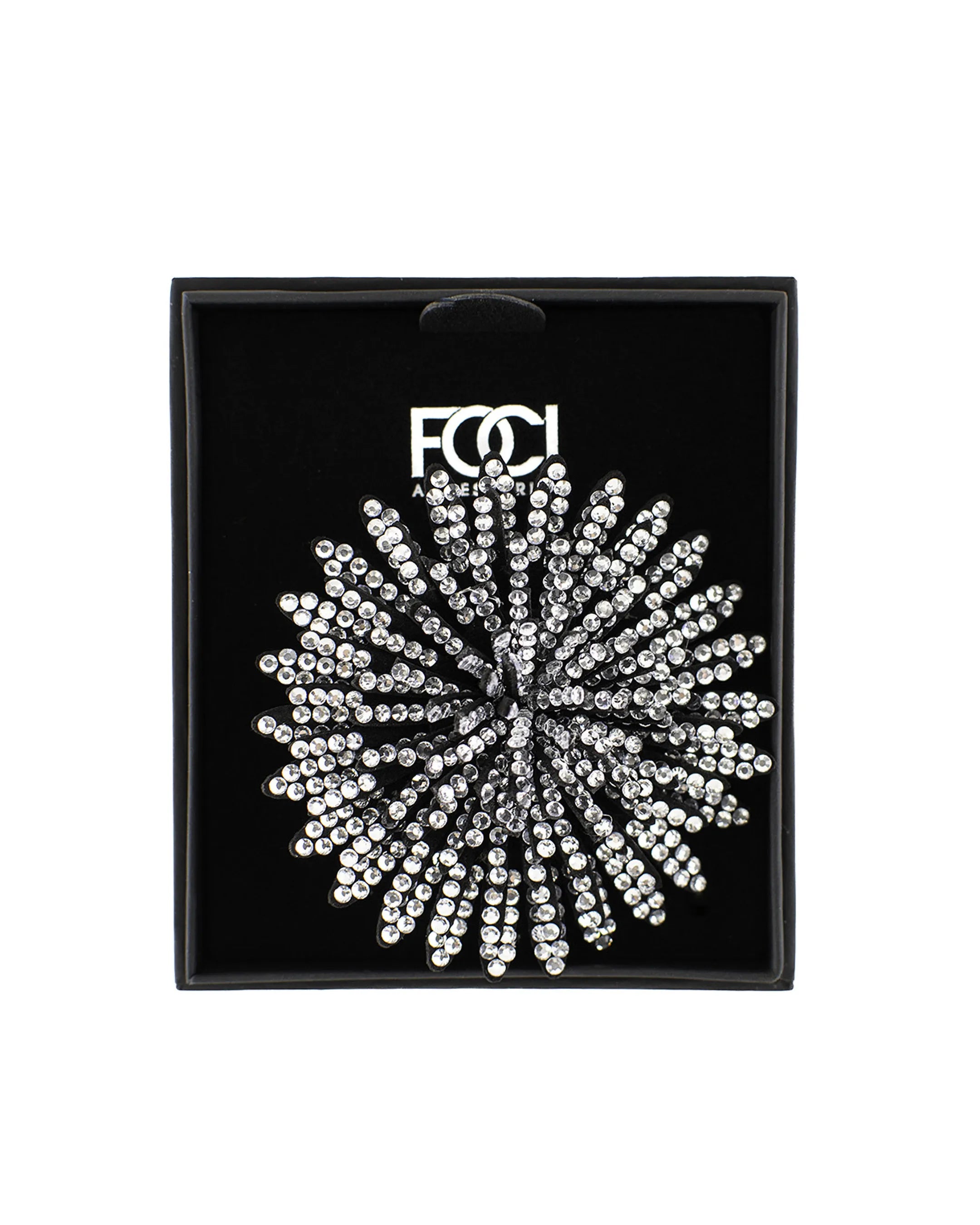 Large Crystal Starburst Lapel Pin