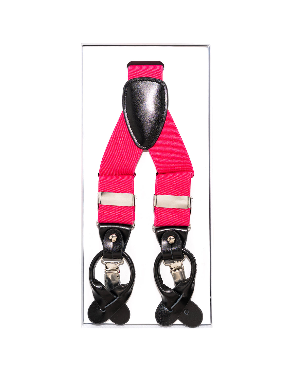 Hot Pink FOCI Suspenders | Above in Package | Dolce Vesta