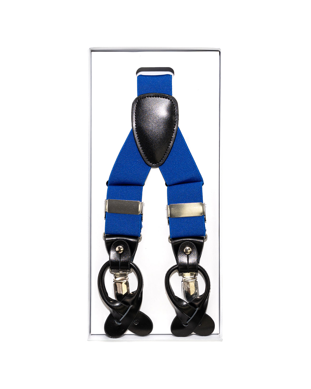 Royal Blue FOCI Suspenders | Above in Package | Dolce Vesta