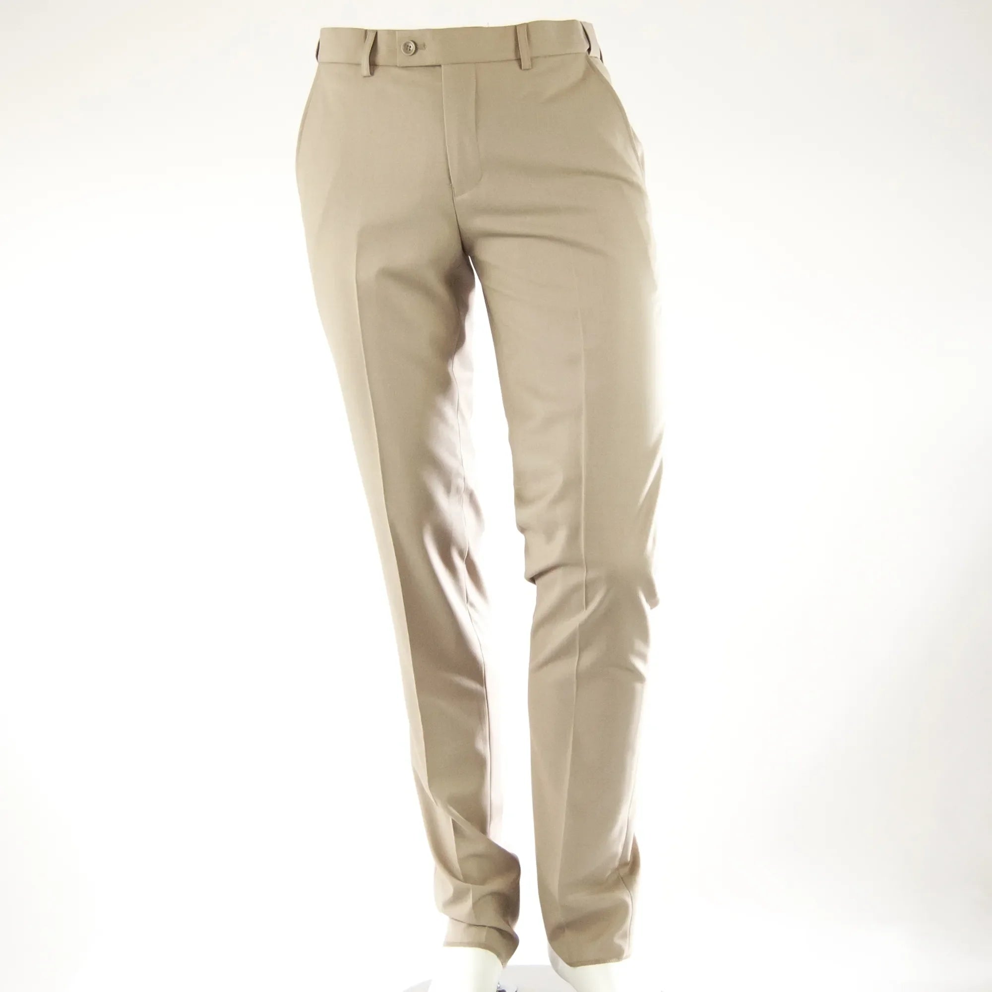 Beige Slim-Fit Pants