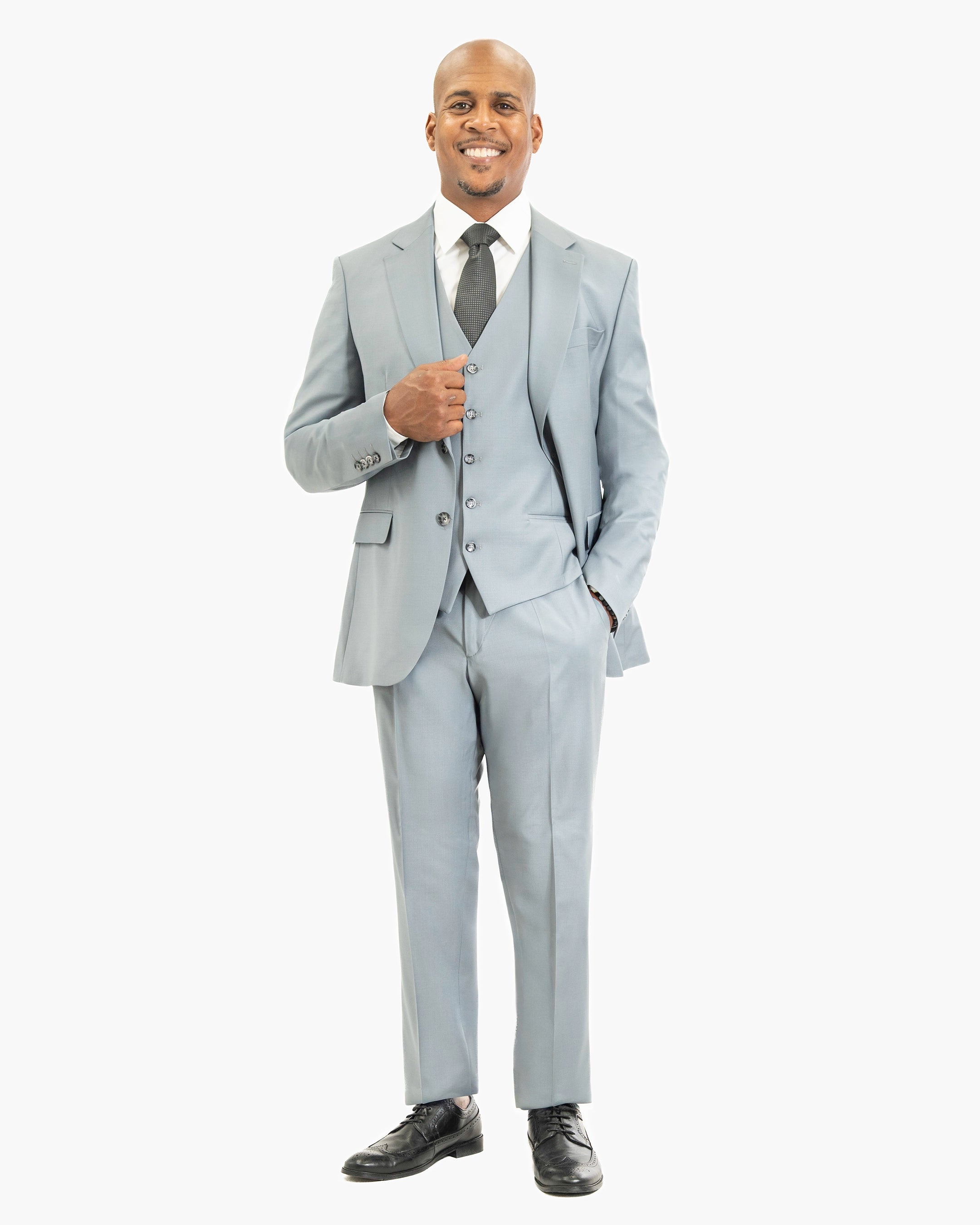 Gabriel | 3-Piece Tailored-Fit Wool Suit