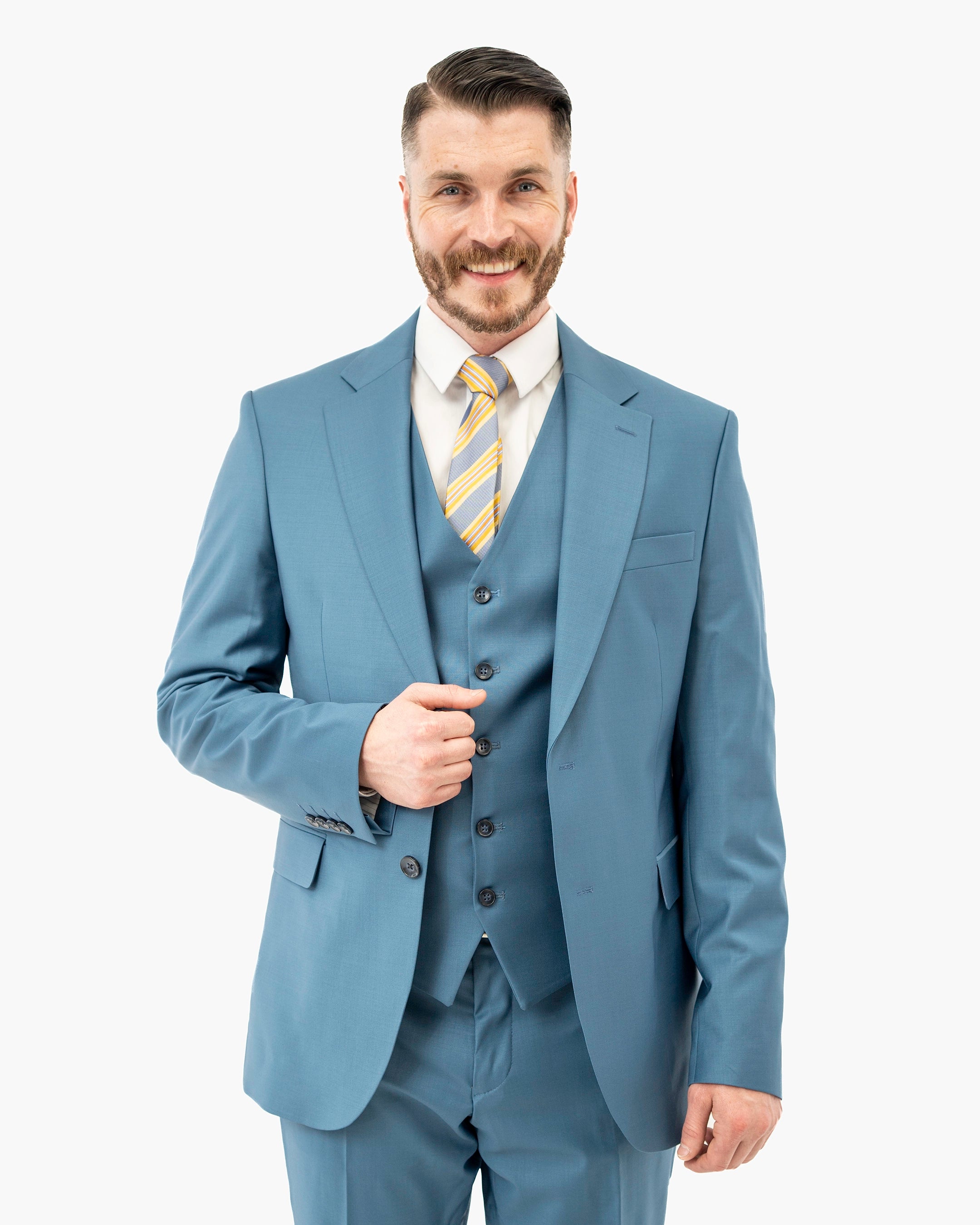 Gabriel | 3-Piece Tailored-Fit Wool Suit