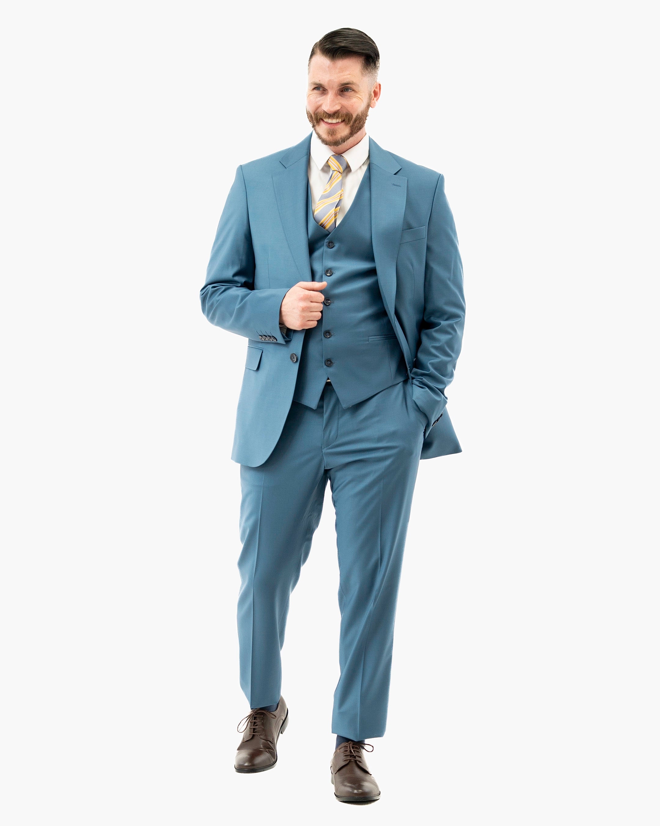 Gabriel | 3-Piece Tailored-Fit Wool Suit