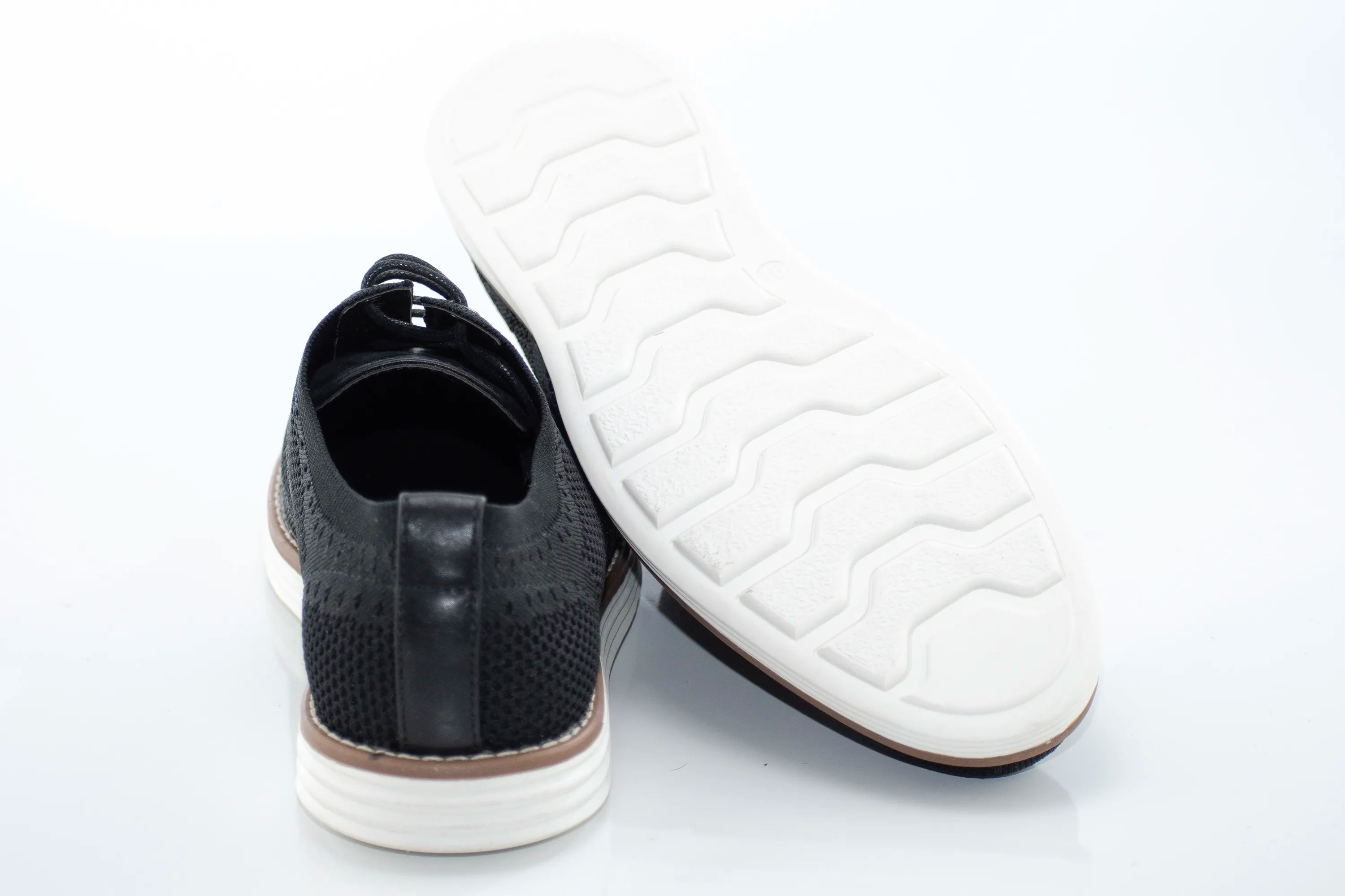 Black Wingtip Lace-Ups