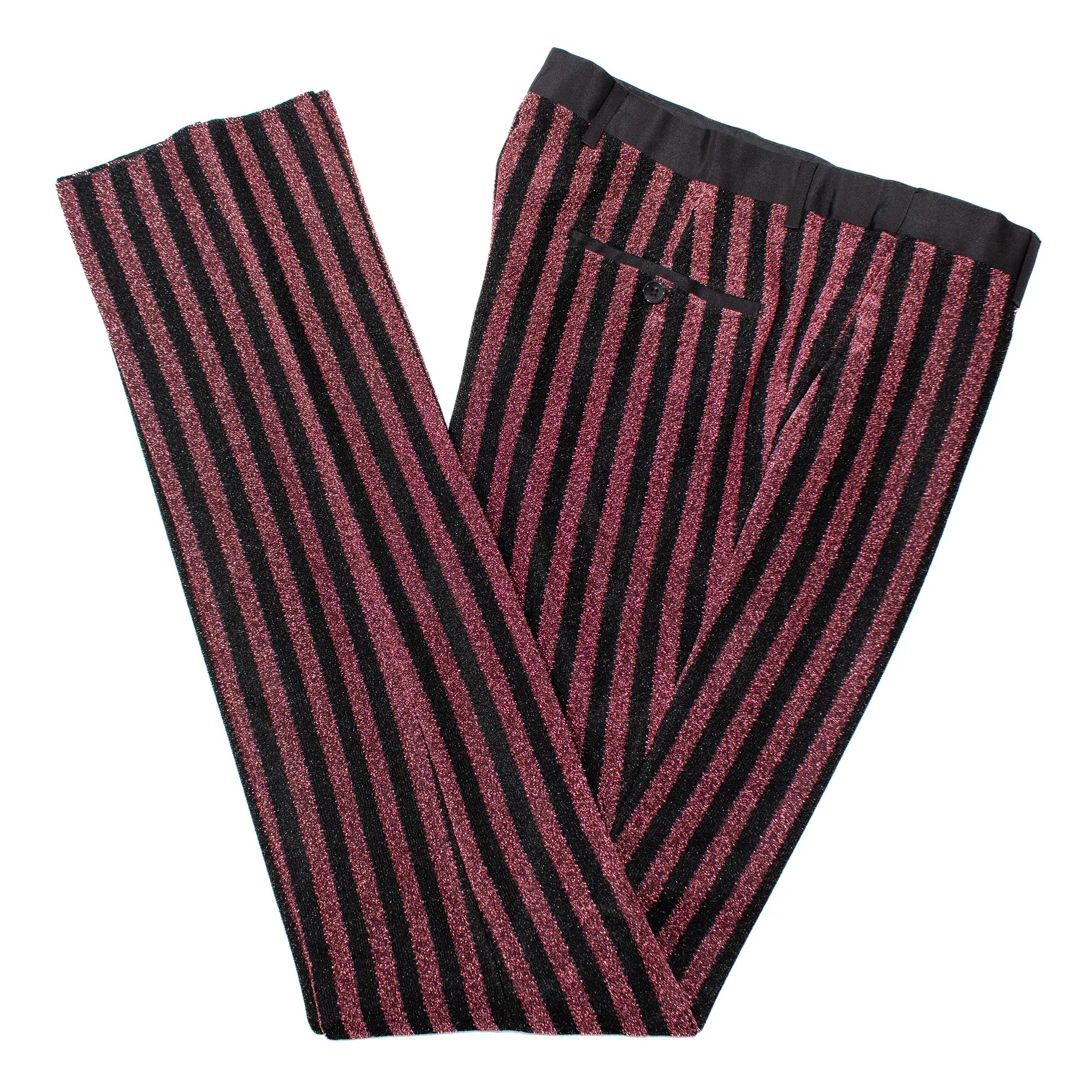 Men's Black And Rose Gold Pinstripe Tuxedo