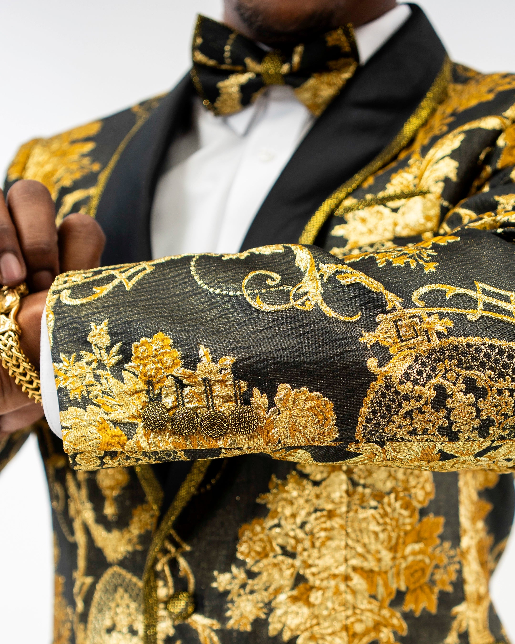 Gold Baroque Modern-Fit Jacket