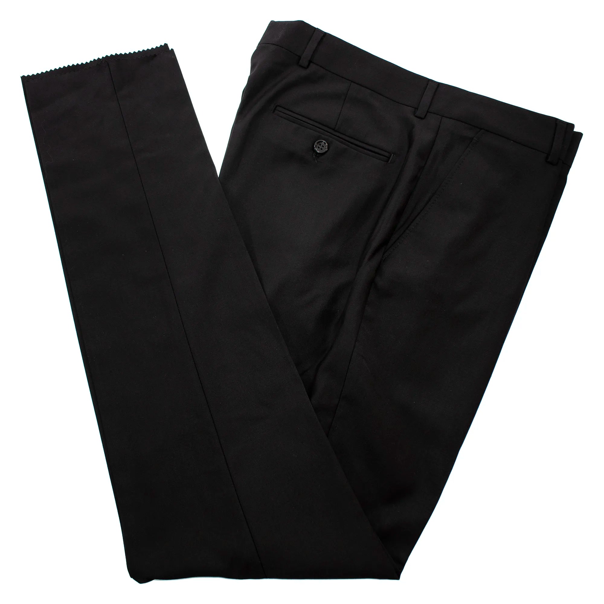 Black and White Split-Color 2-Piece Tailored-Fit Wool Suit