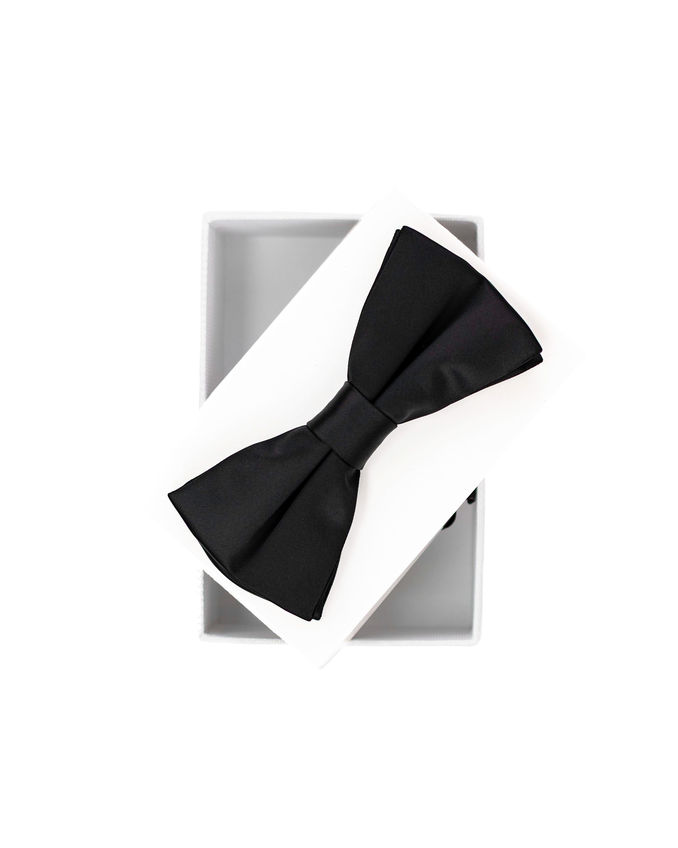 Black Simple Satin Bowtie from Dolce Vesta | One Size Fits All