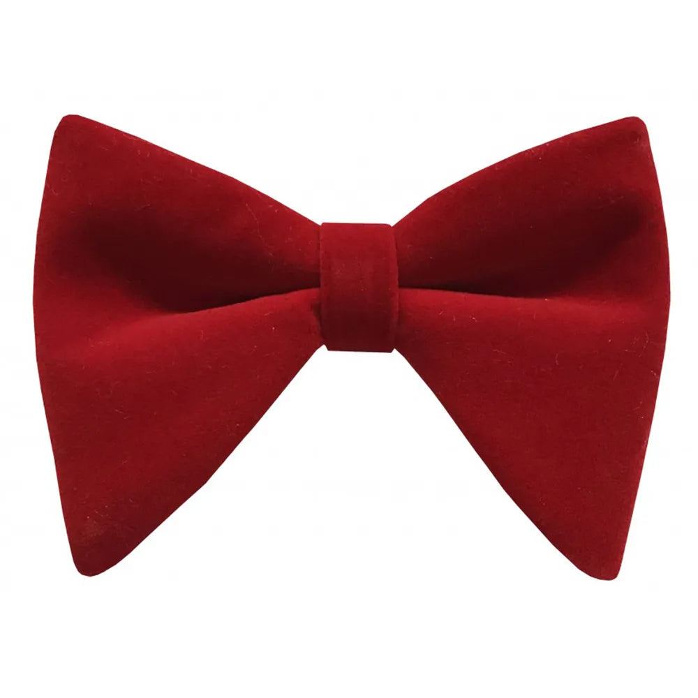 Velvet Butterfly Bow Tie with Matching Hankie