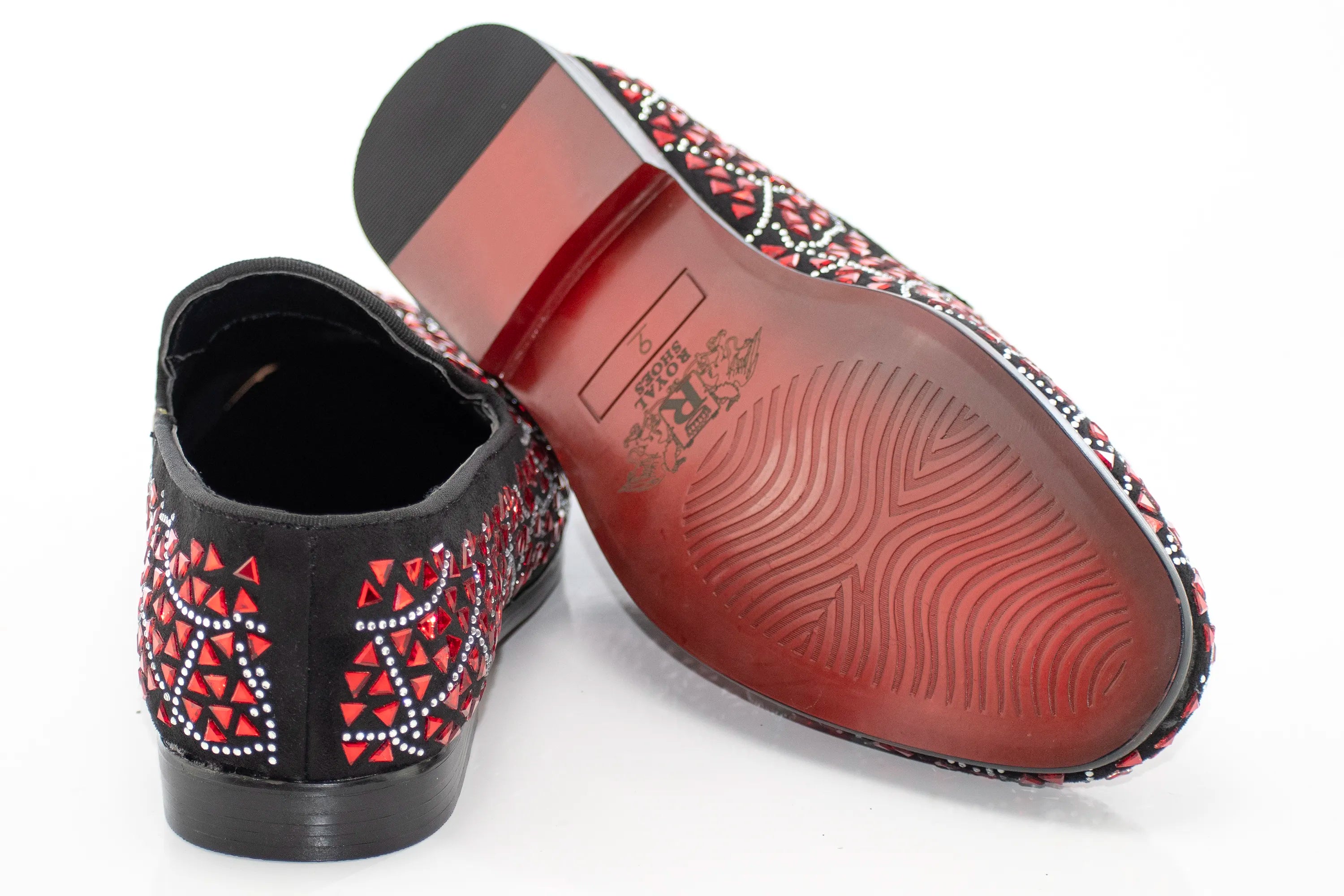 Red Sparkling Rhinestone Fashion Loafer