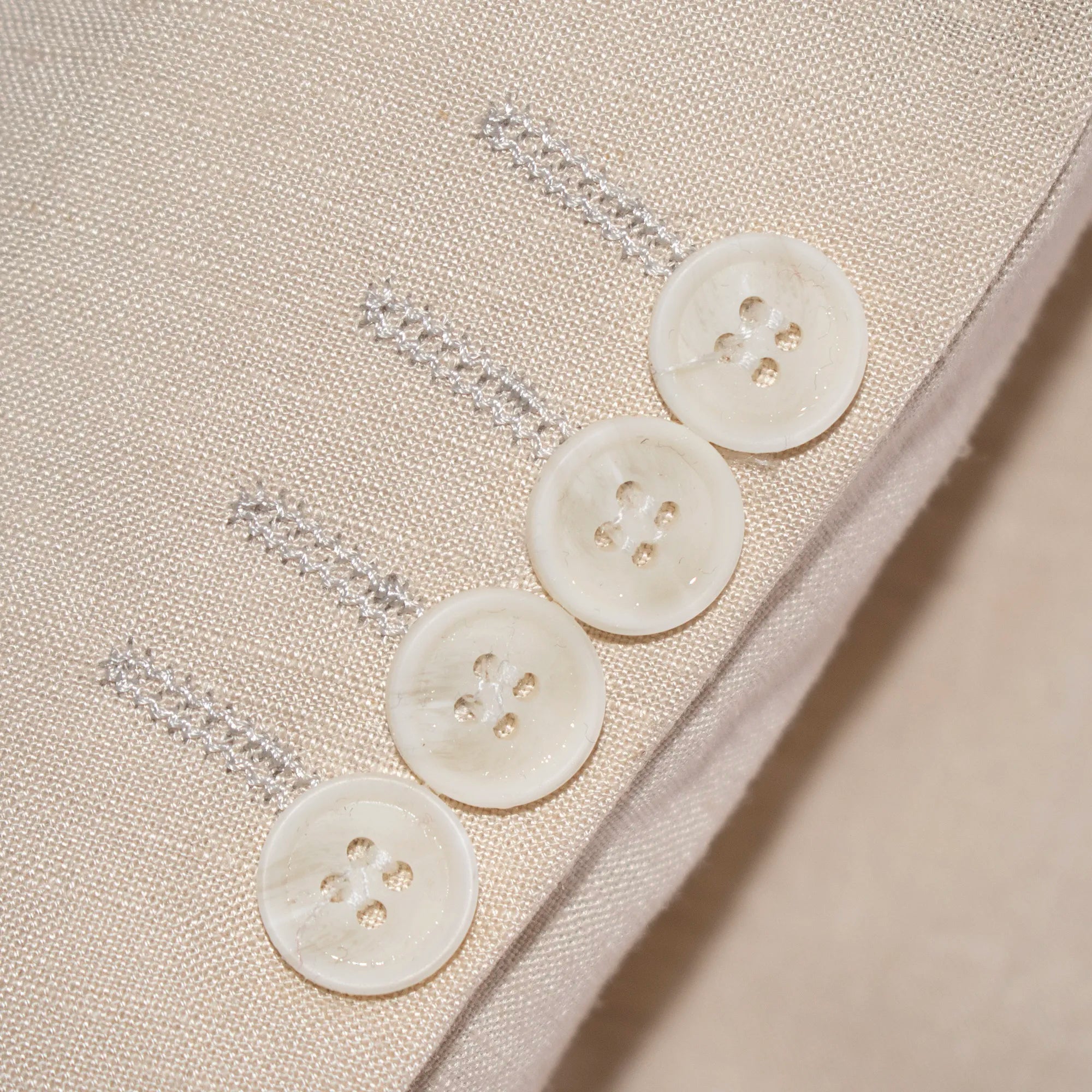 Natural Linen 3-Piece Tailored-Fit Suit