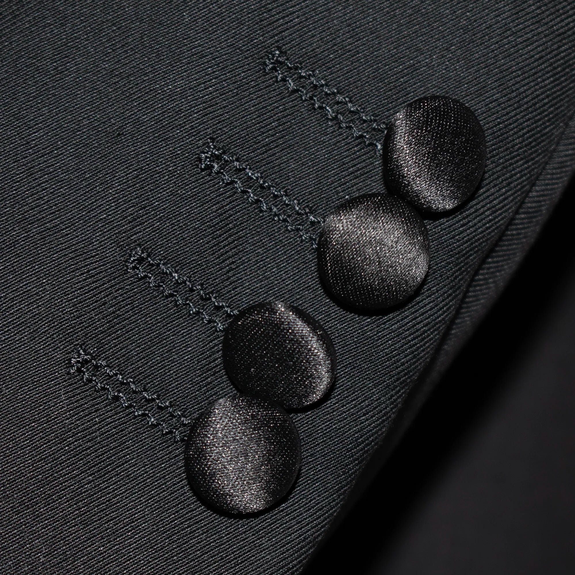 Black 3-Piece Slim-Fit Tailcoat Tuxedo