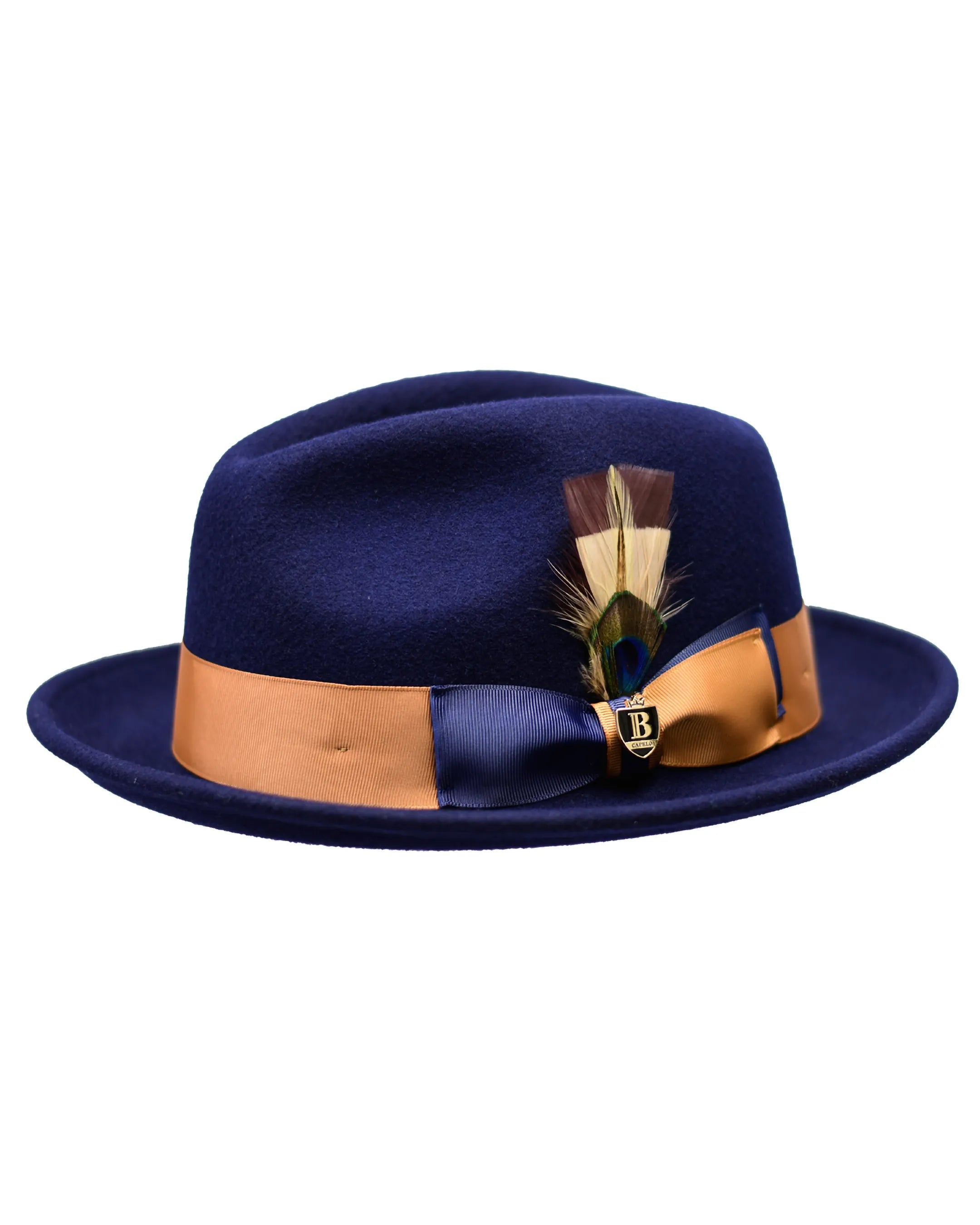 Wool Felt 2-Tone Fedora Hat