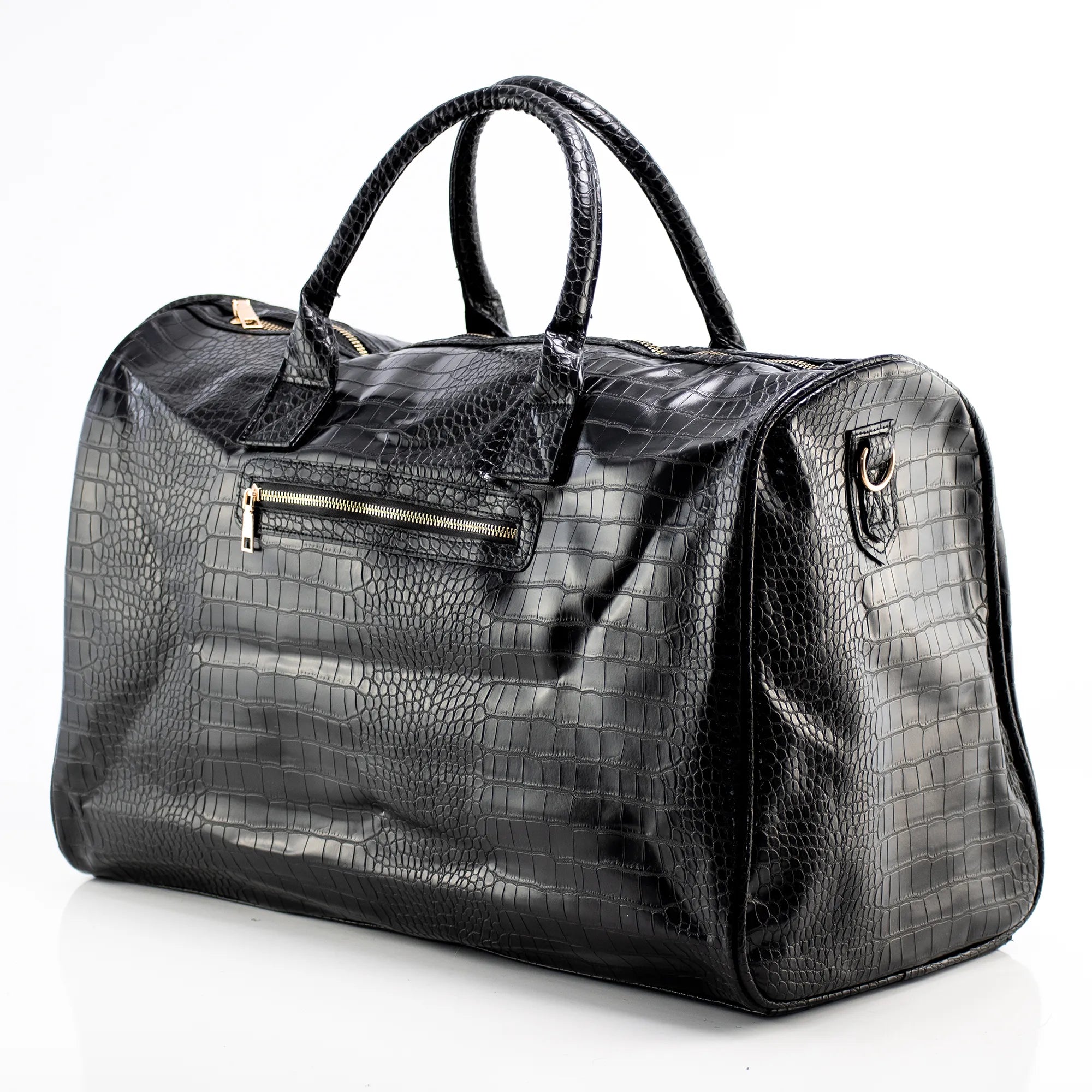 Black Leather Travel Bag