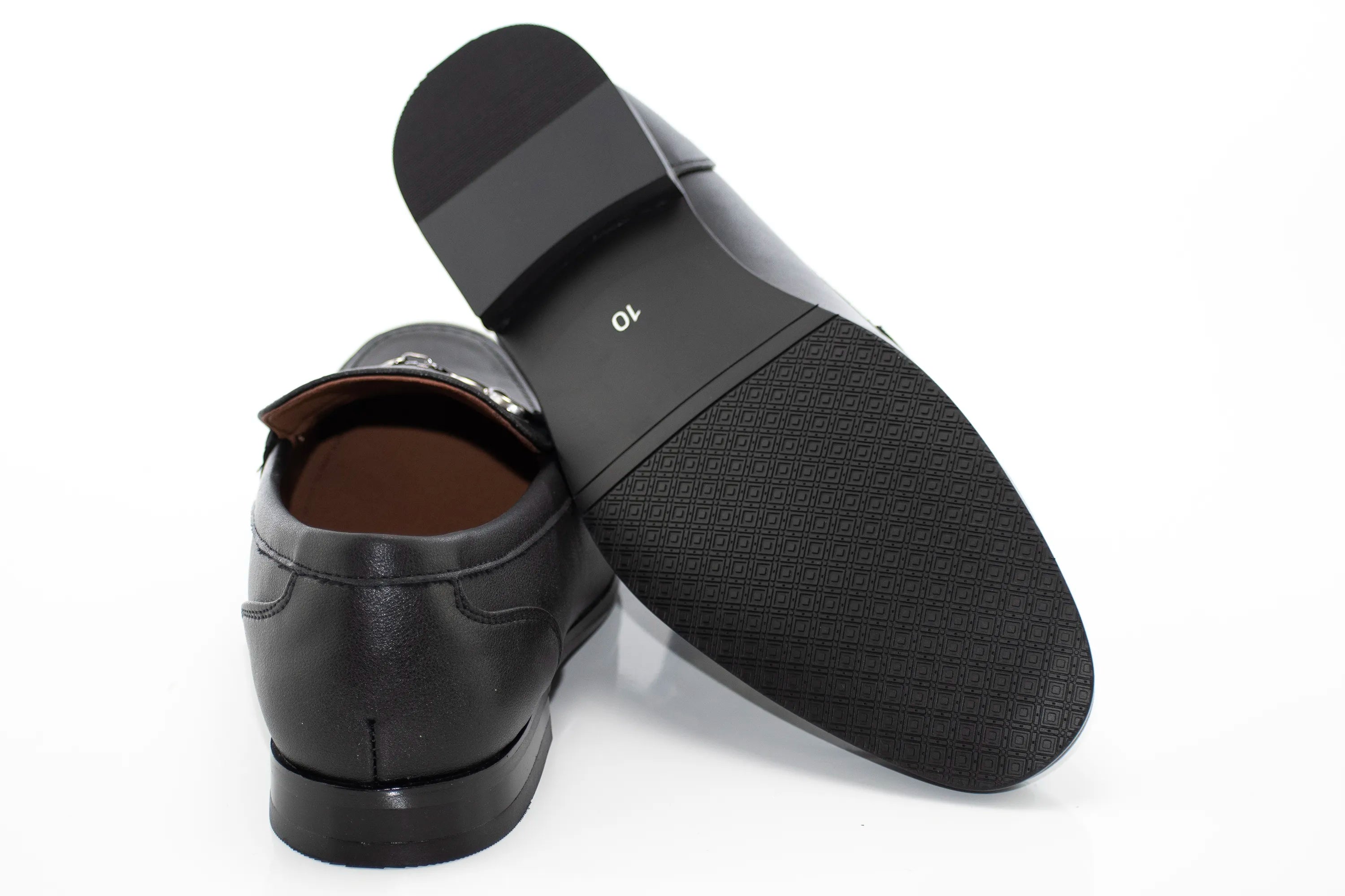Black Slip-On Loafer with Snaffle Bit