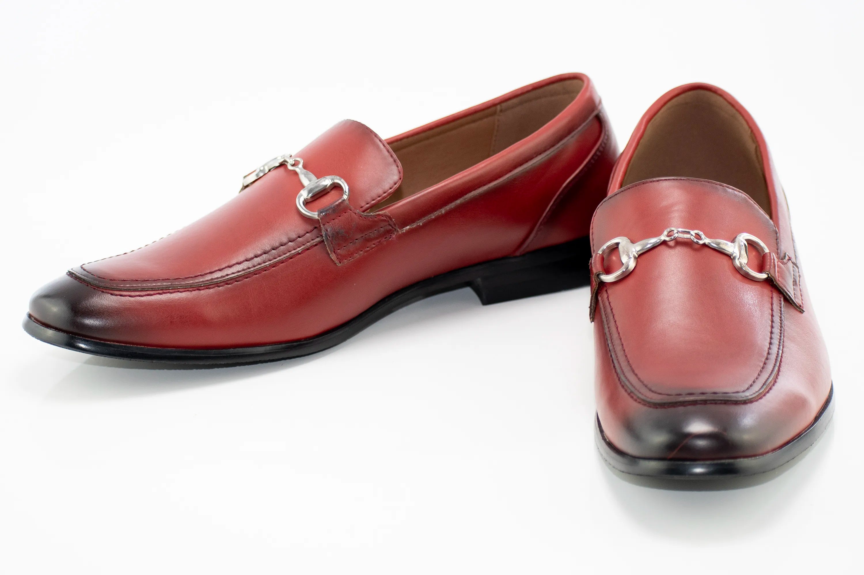 Burgundy Slip-On Loafer with Snaffle Bit