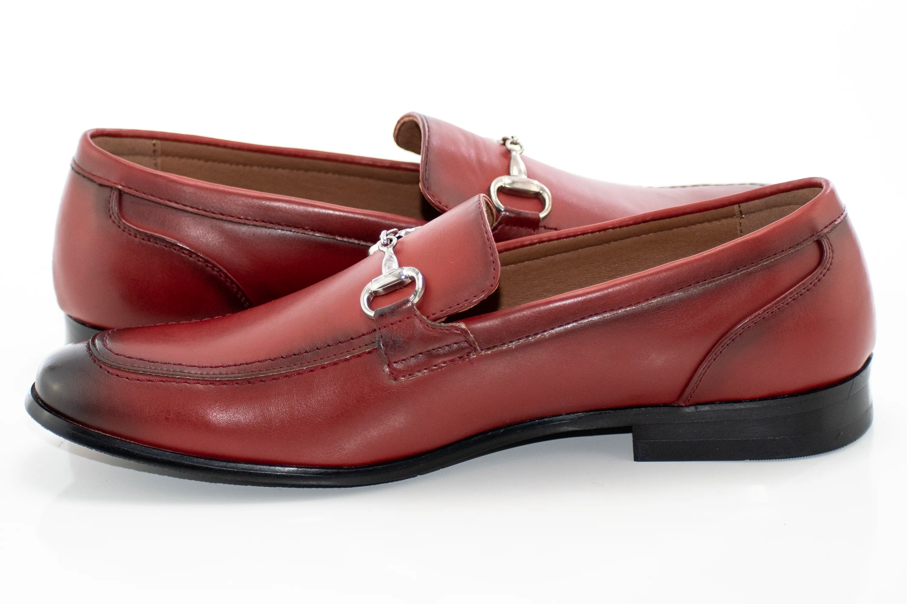 Burgundy Slip-On Loafer with Snaffle Bit