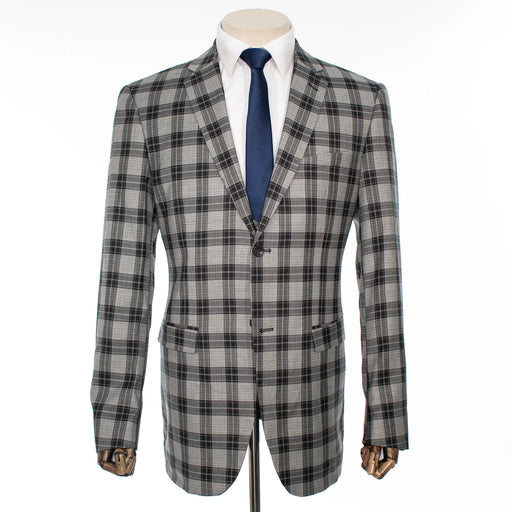 Black Plaid 3-Piece Tailored-Fit Suit