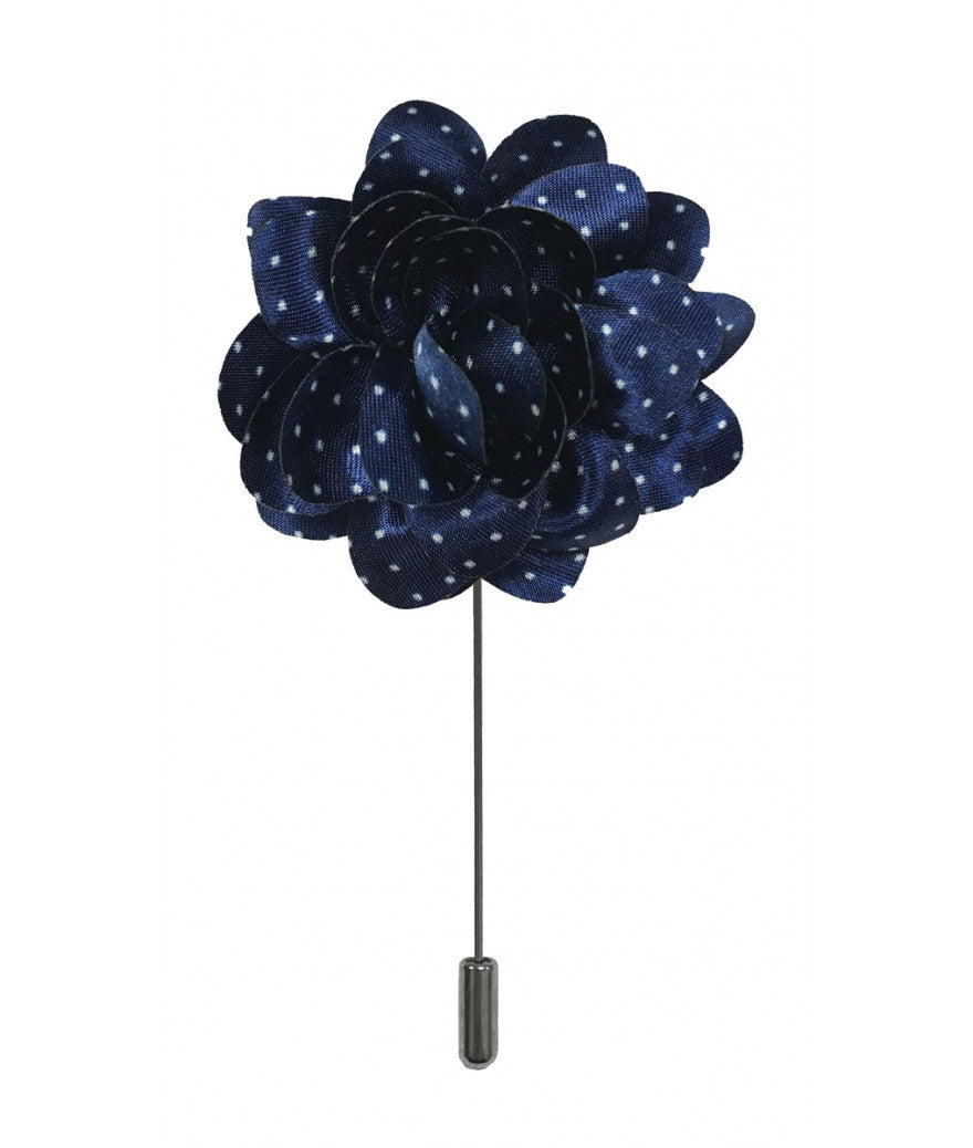 Polka Dot Flower Lapel Pin