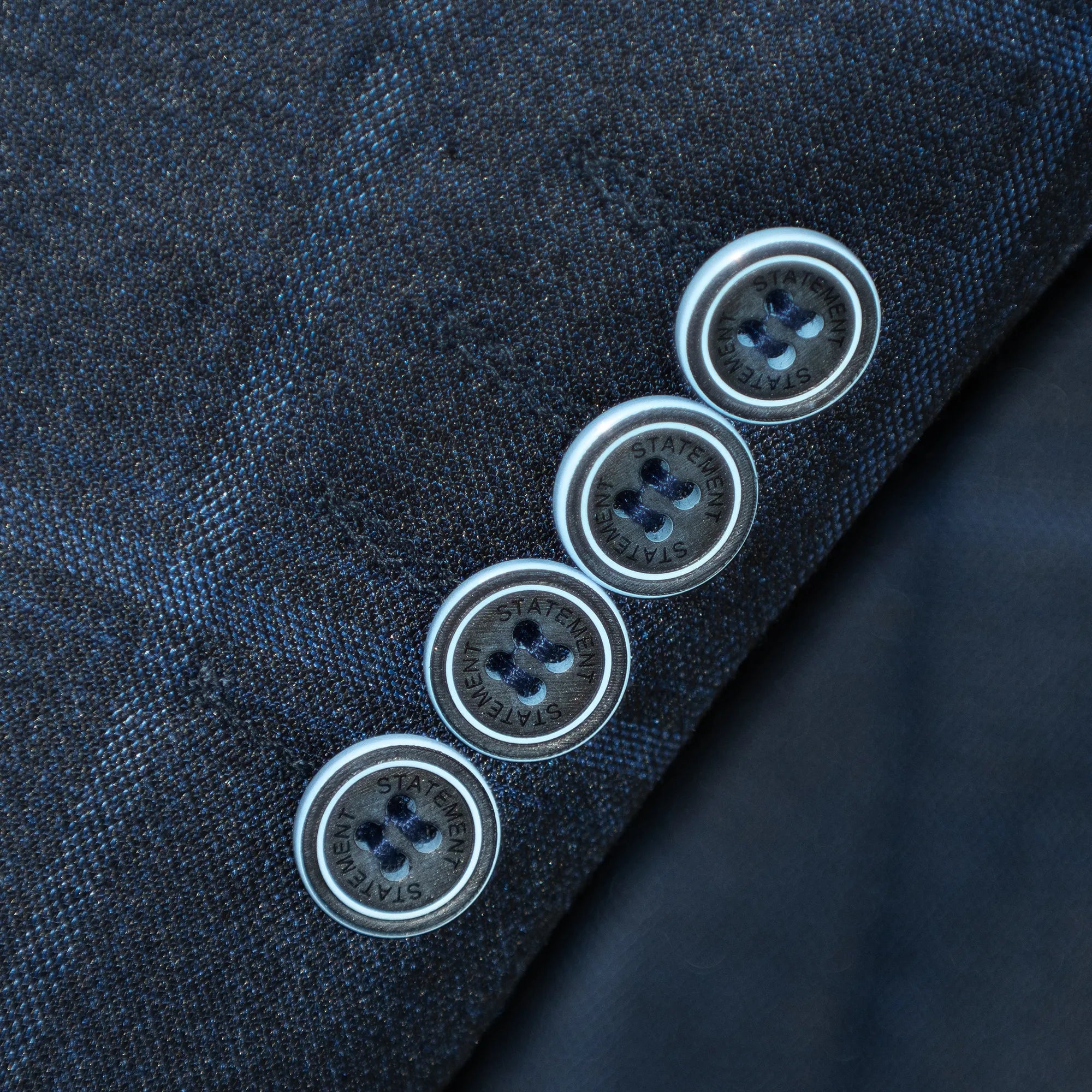 Navy Blue Windowpane Plaid 2-Piece Tailored-Fit Suit