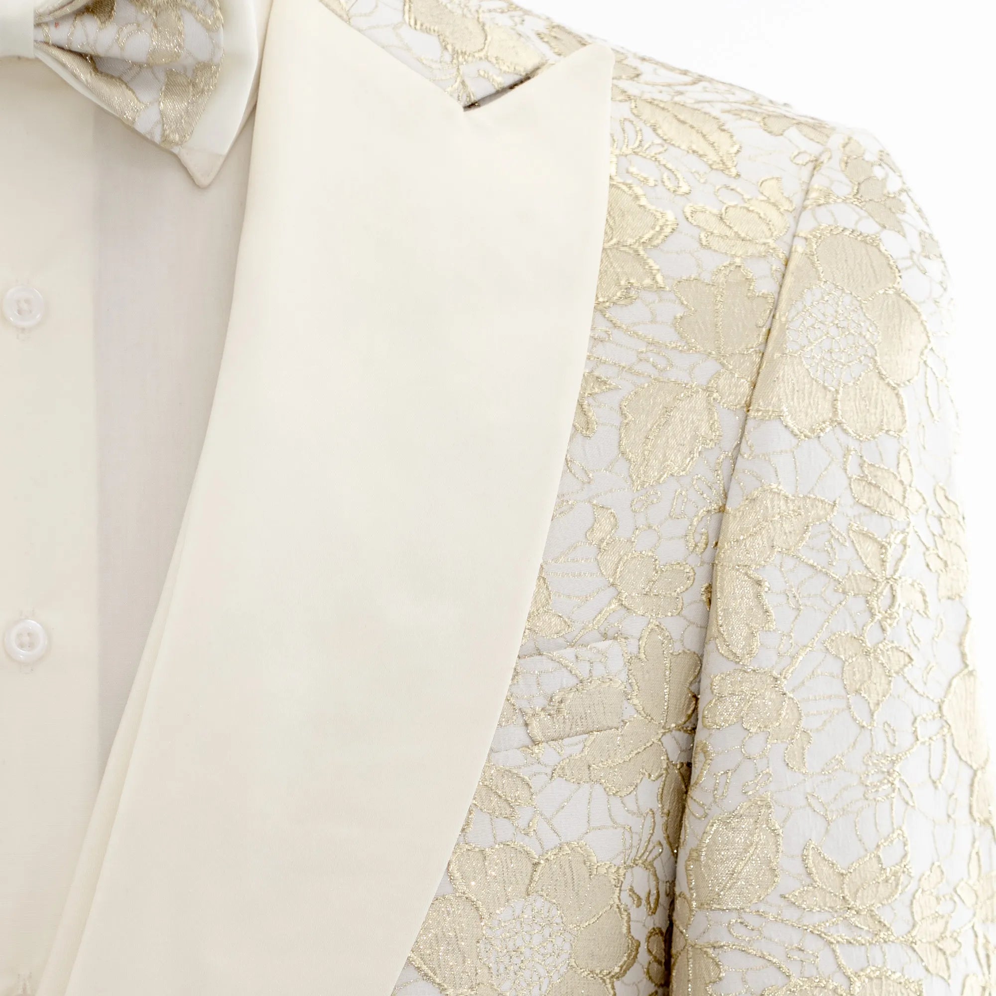 Felix | Champagne Floral 3-Piece Tailored-Fit Tuxedo
