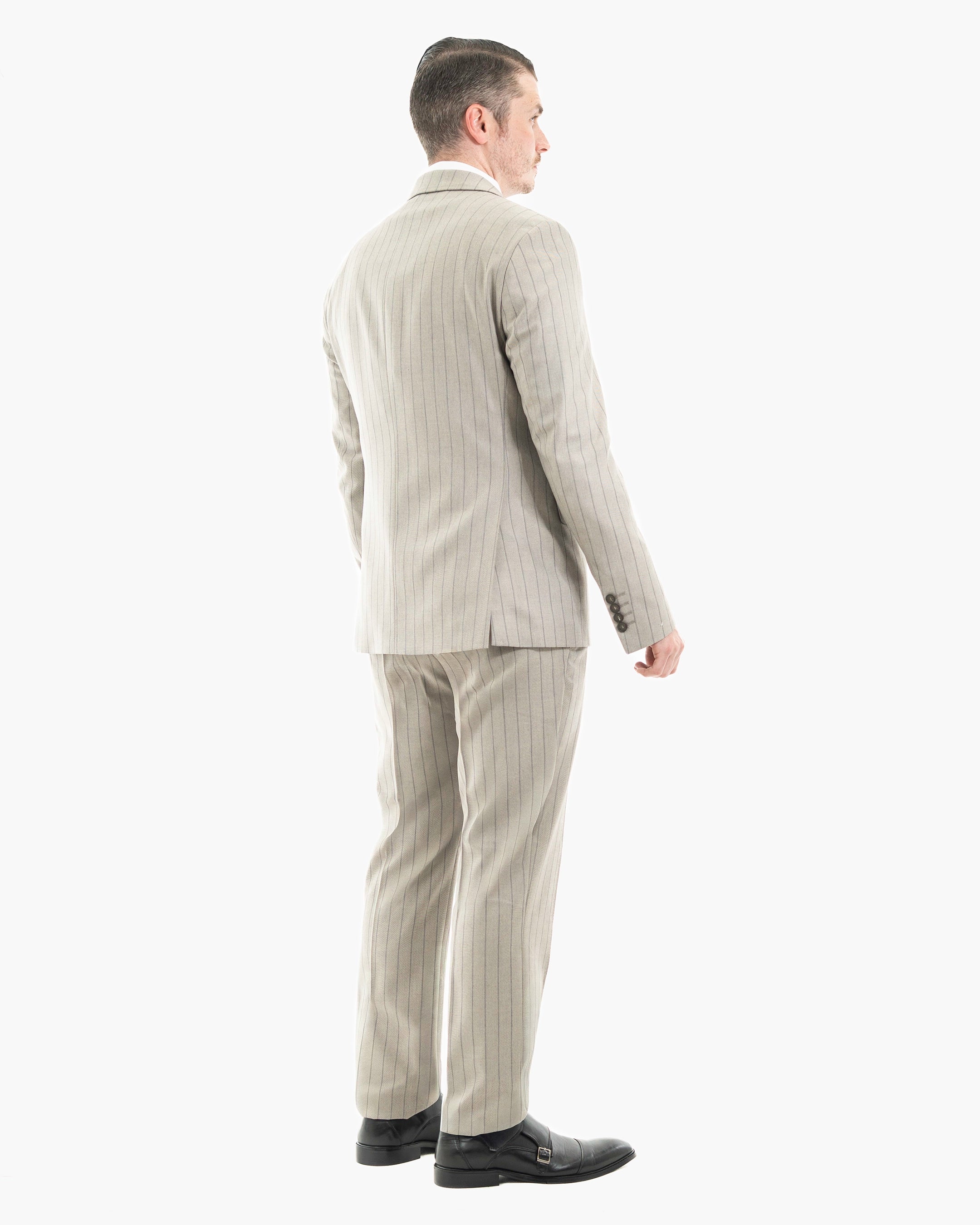 Russell | Pinstriped 3-Piece Tailored-Fit Suit