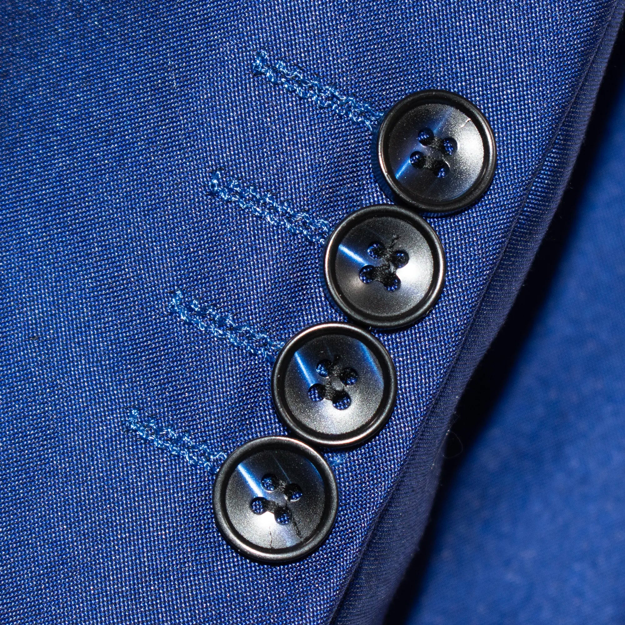 Men's Royal Blue Sharkskin 2-Piece Slim-Fit Suit