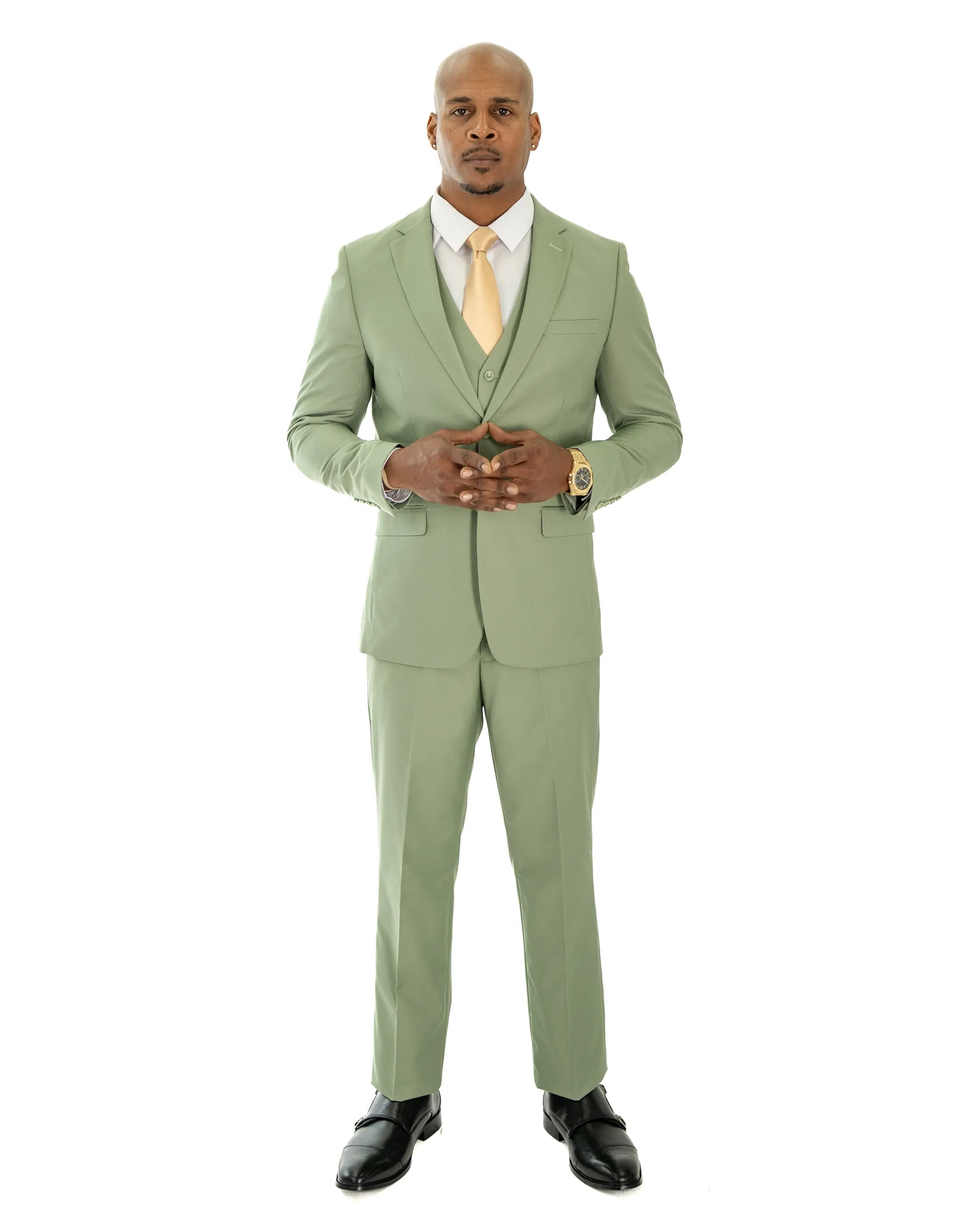 Sage 3-Piece Slim-Fit Wool-Blend Suit